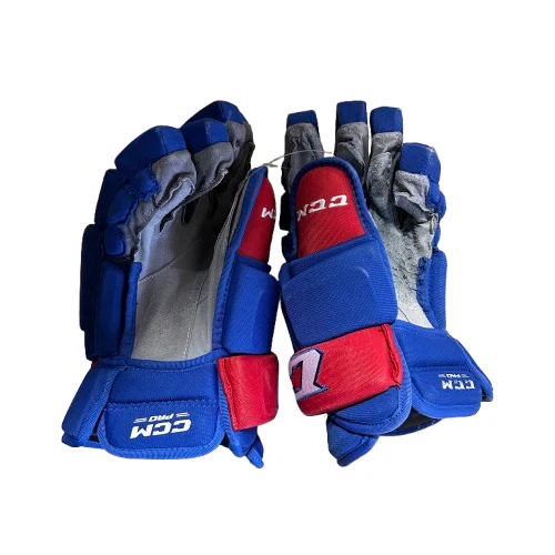 CCM HG97PP - Used Pro Stock Hockey Glove (Blue/Red) #2 - Image 2