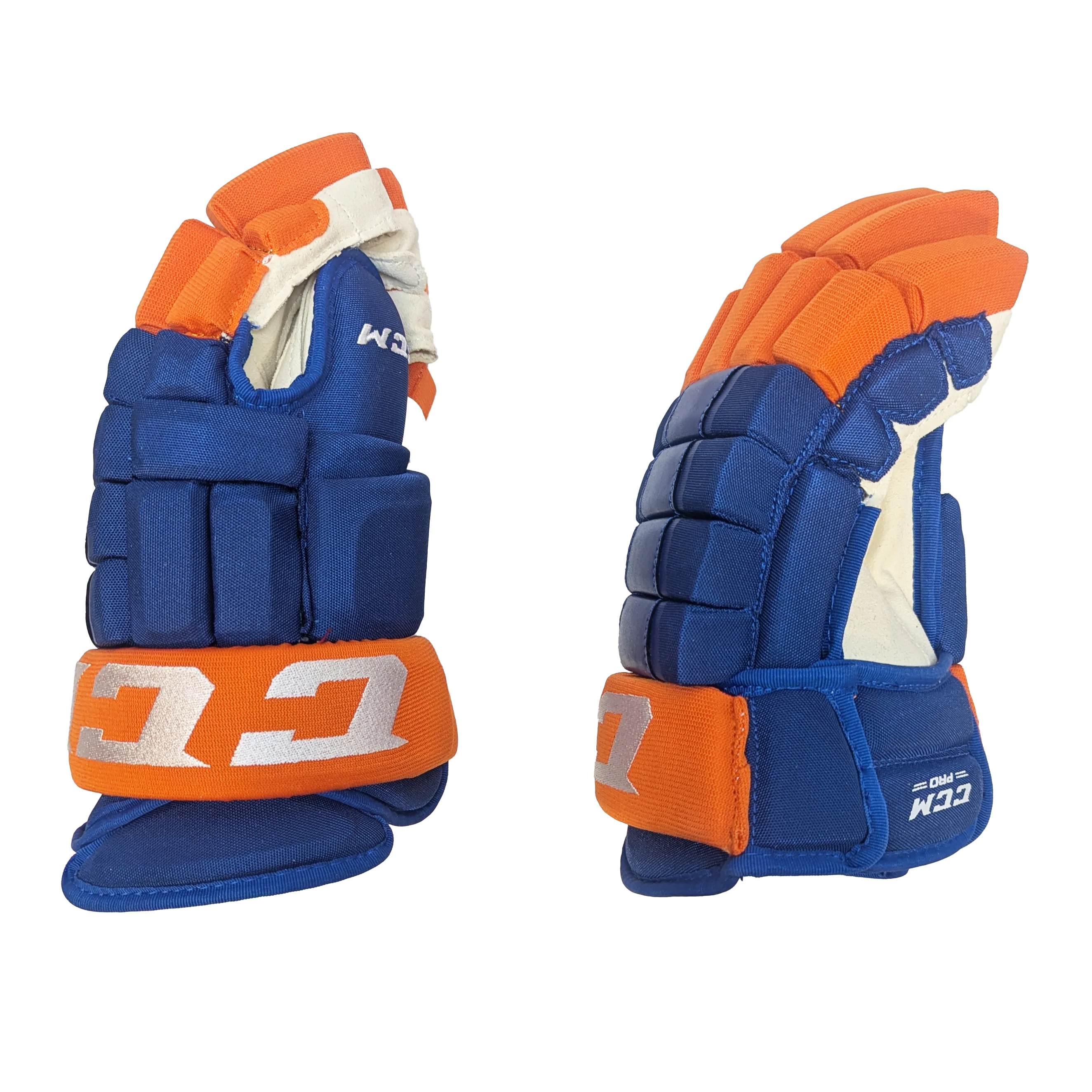 CCM HG97XP - NHL Pro Stock Glove - New York Islanders (Blue/Orange) - Image 2