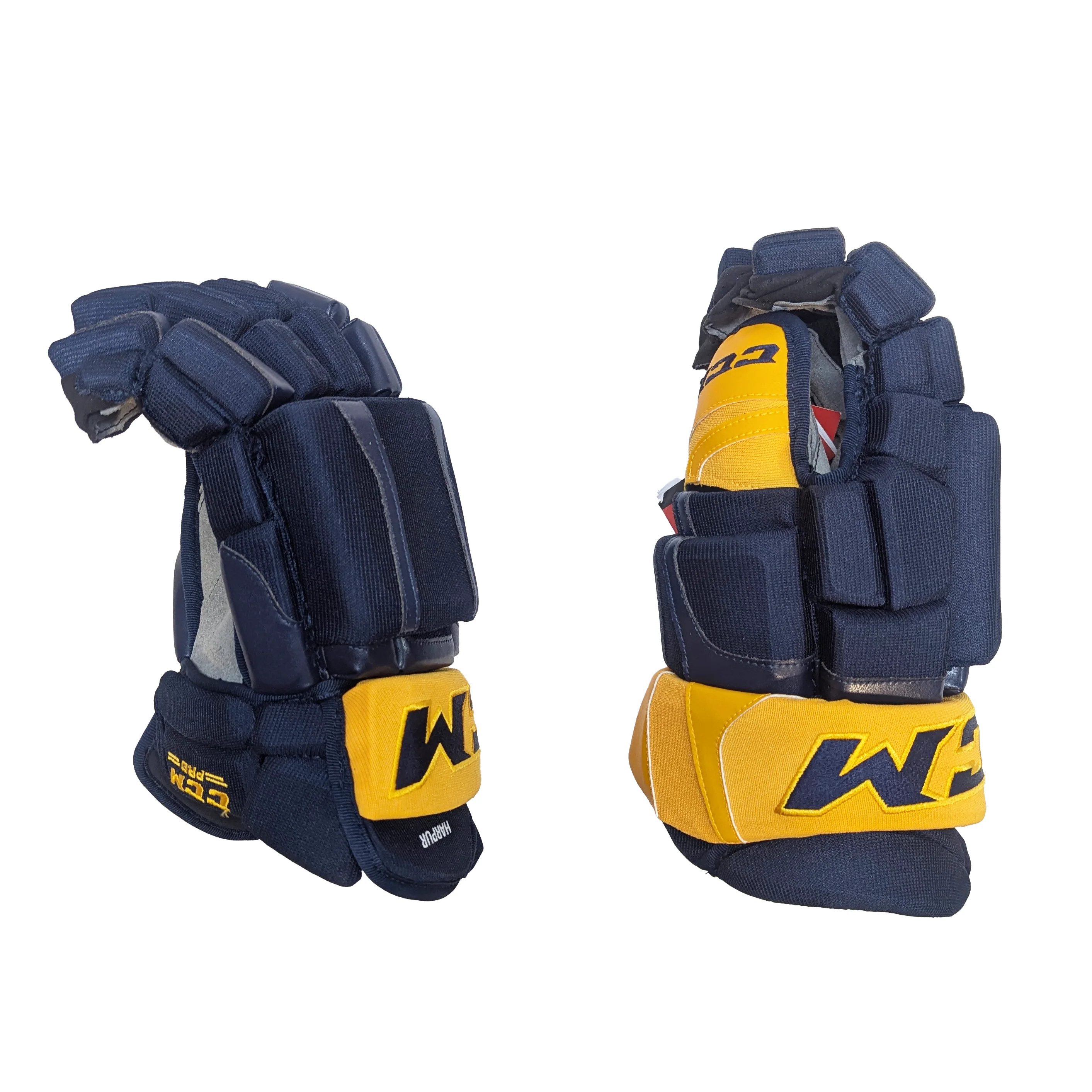 CCM HGCLPP - NHL Pro Stock Glove - Ben Harpur (Navy/Yellow) - Image 2
