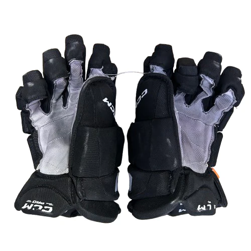 CCM HGJS #5 - Used Pro Stock Hockey Gloves (Black) - Image 2