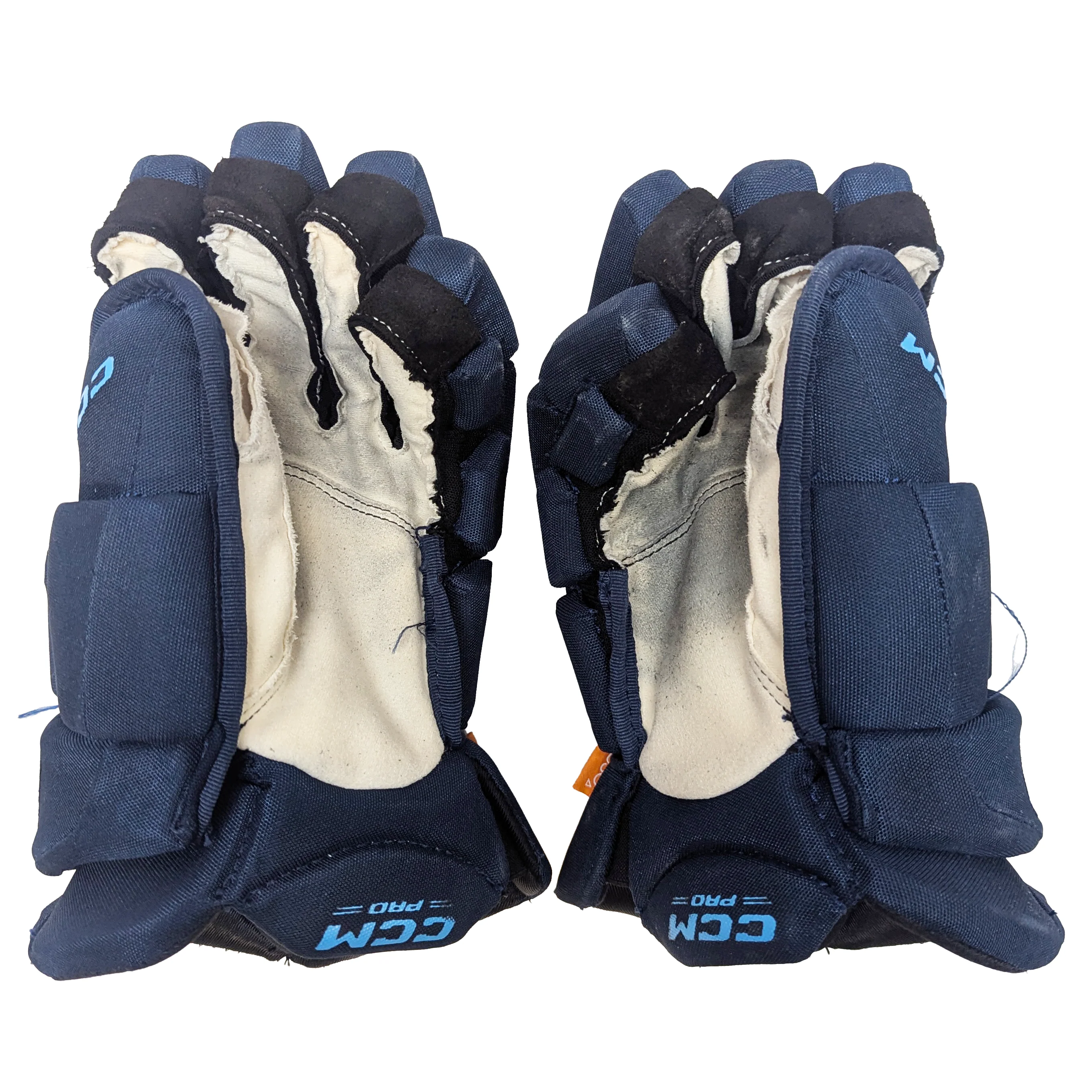 CCM HGJS - Used Pro Stock Hockey Gloves (Navy/Blue) - Image 2