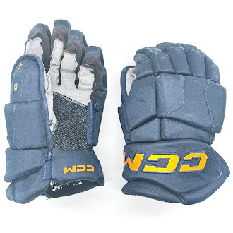 CCM HGJSCHLPP - Used OHL Pro Stock Glove (Navy/Yellow Text) - Image 2