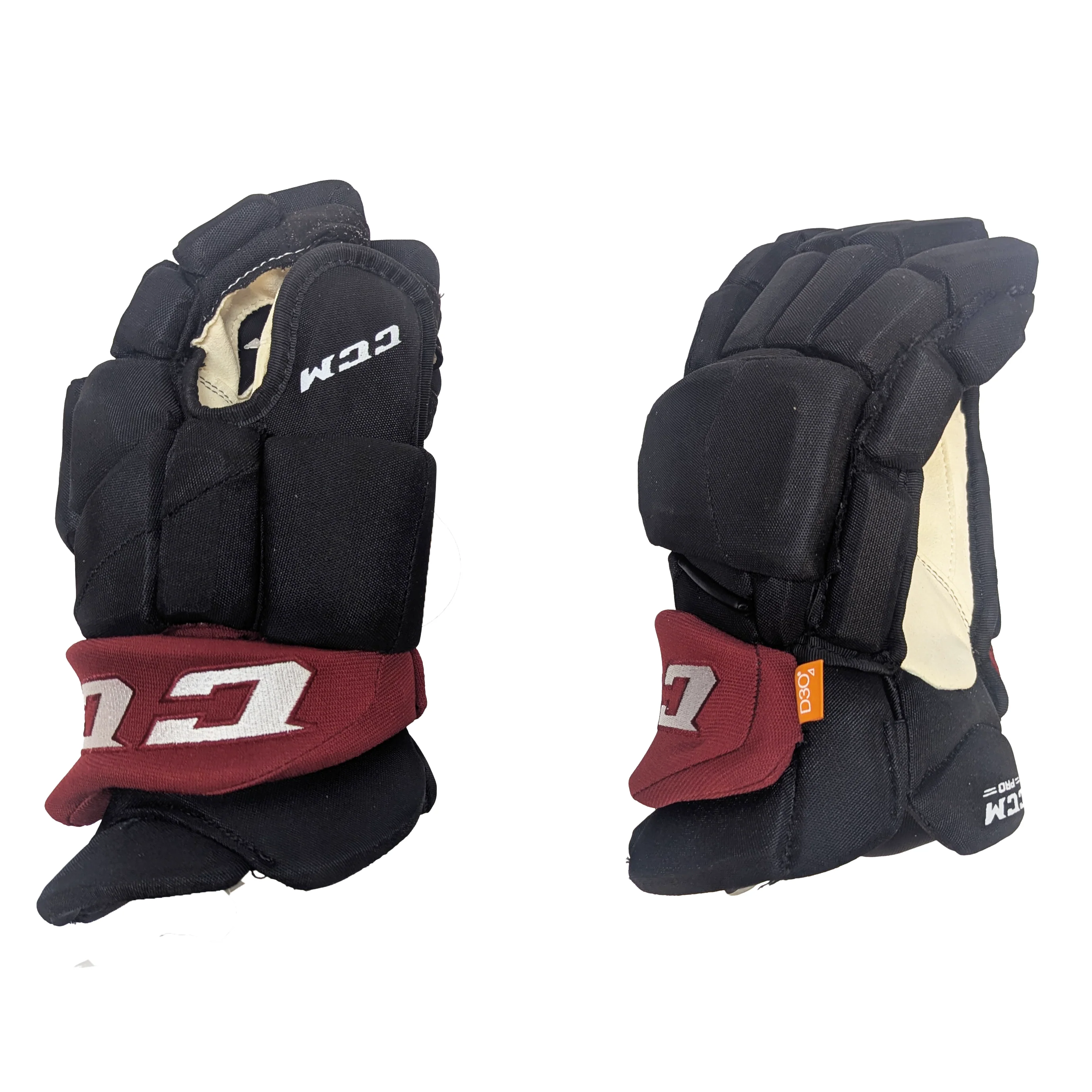 CCM HGJSPP - NHL Pro Stock Glove - Arizona Coyotes (Black/Burgundy) - Image 2