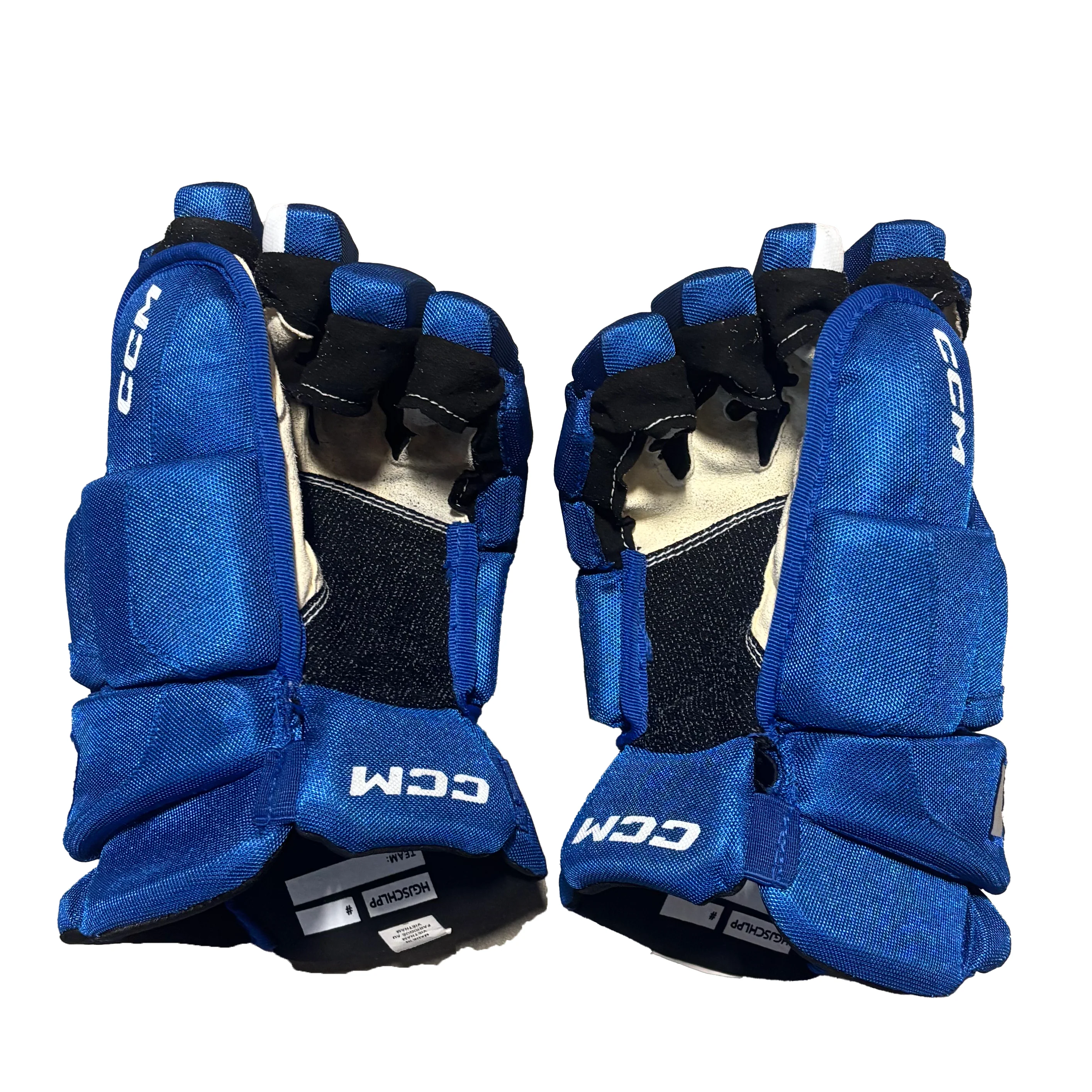 CCM HG42PP - Used Pro Stock Hockey Glove (Blue) - Image 2