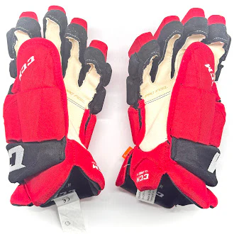 CCM HGPJS - Used NHL Pro Stock Glove - Steven Lorentz (Red/Black) - Image 2