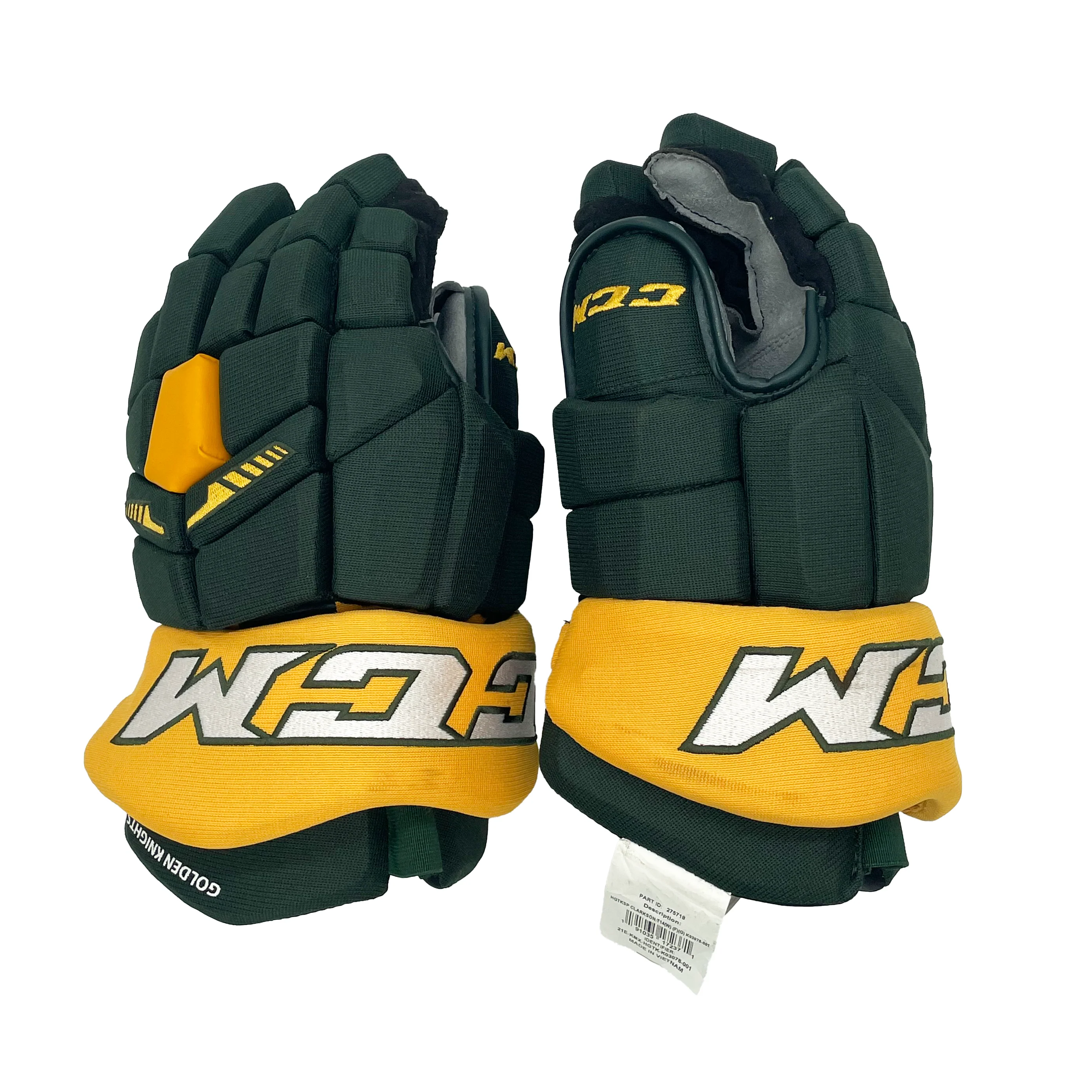 CCM HGTK - NCAA Pro Stock Glove (Green/Yellow)
