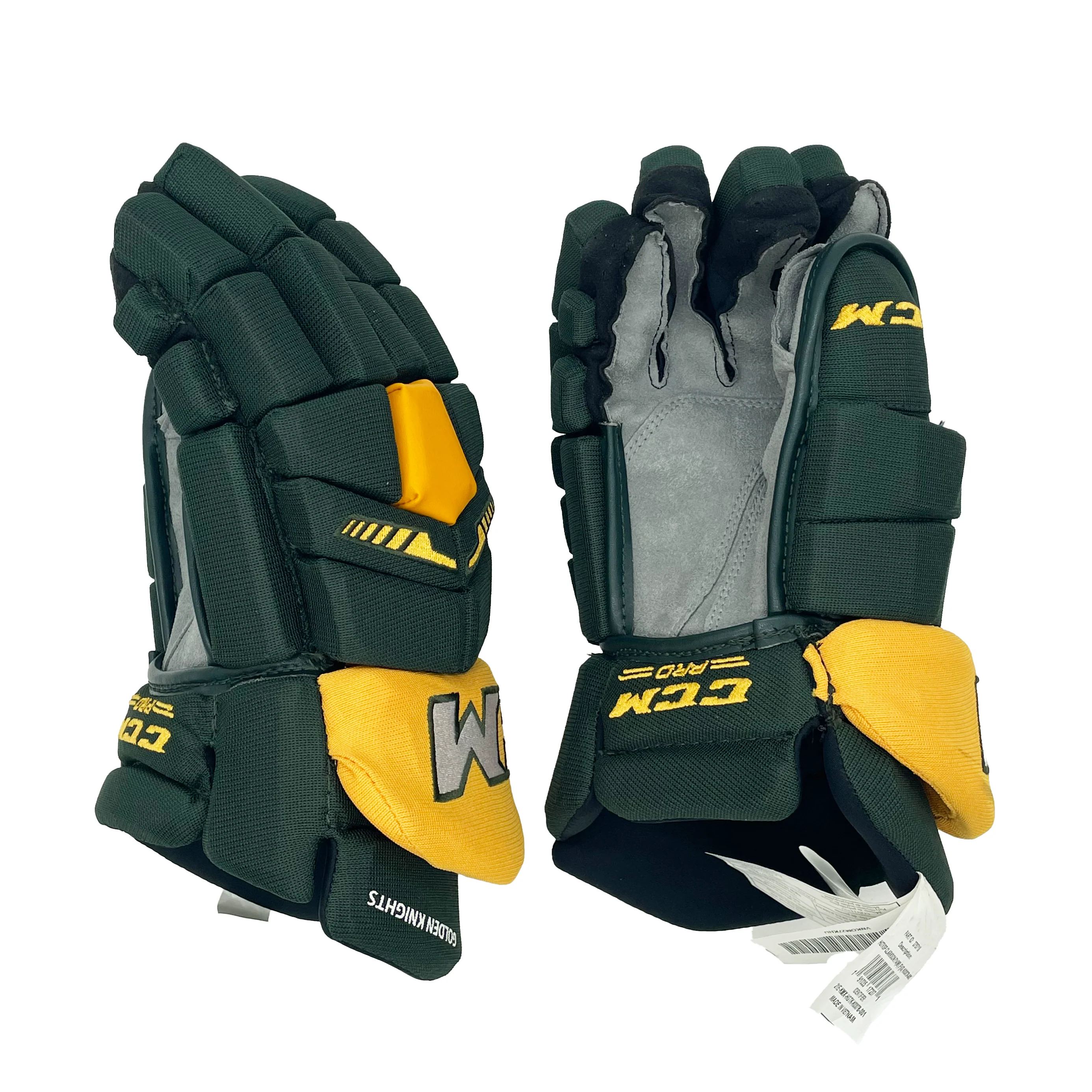CCM HGTK - NCAA Pro Stock Glove (Green/Yellow) - Image 2
