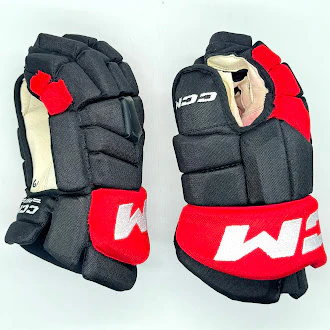 CCM HGTK - Used NHL Pro Stock Glove - Carolina Hurricanes (Black/Red) - Image 3