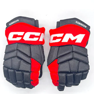 CCM HGTK - Used NHL Pro Stock Glove - Eric Robinson (Black/Red) - Image 4