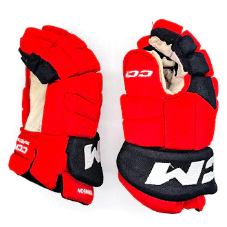 CCM HGTK - Used NHL Pro Stock Glove - Eric Robinson (Red/Black) - Image 3