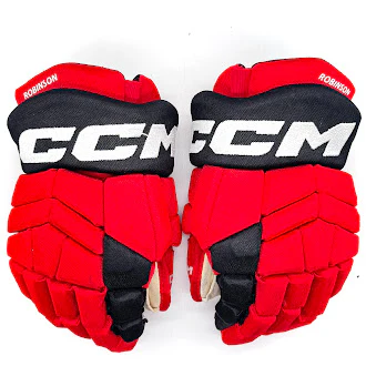 CCM HGTK - Used NHL Pro Stock Glove - Eric Robinson (Red/Black) - Image 4