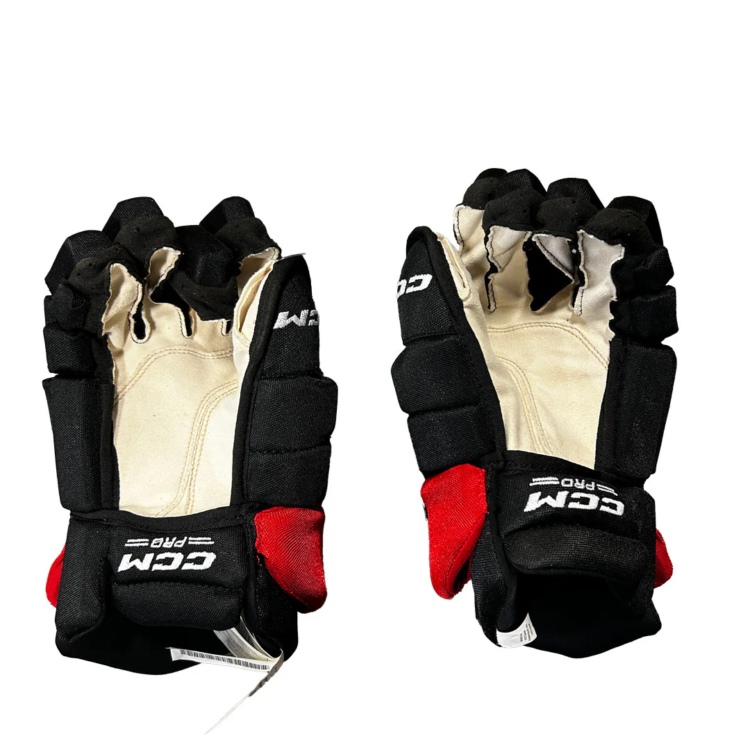 CCM HGTKPP - NCAA Pro Stock Hockey Glove (Black/Red) - Image 2