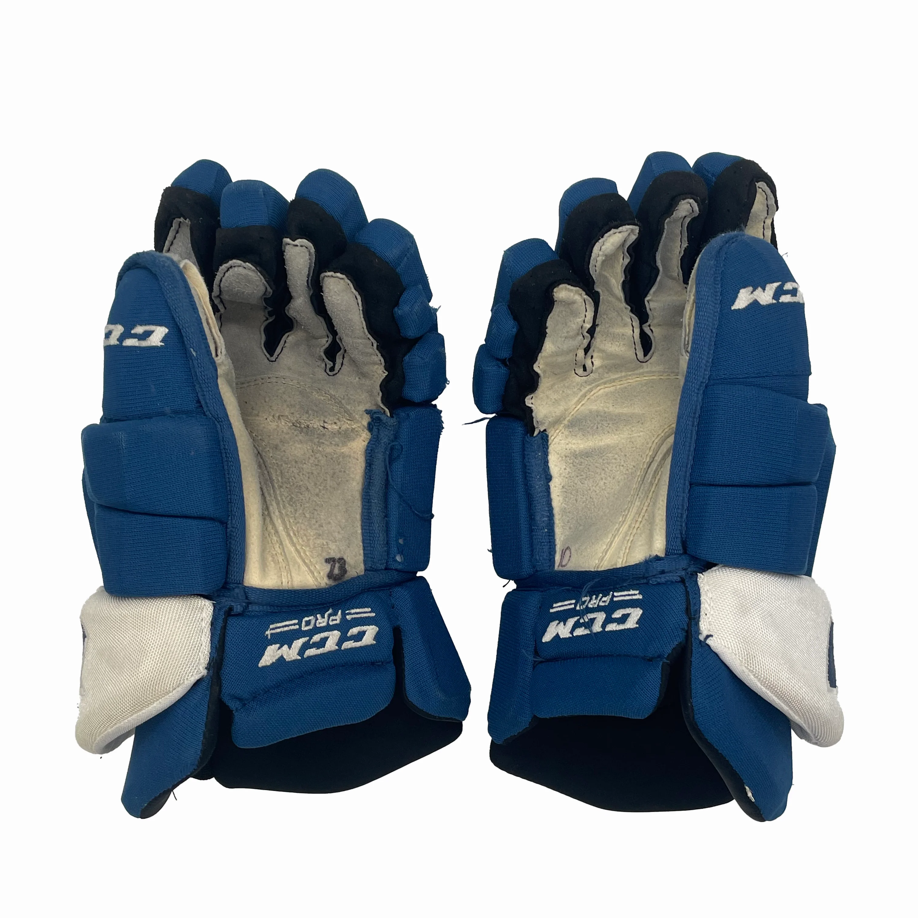 CCM HGTKPP - Used NHL Pro Stock Glove - Colorado Avalanche (Blue) - Image 2