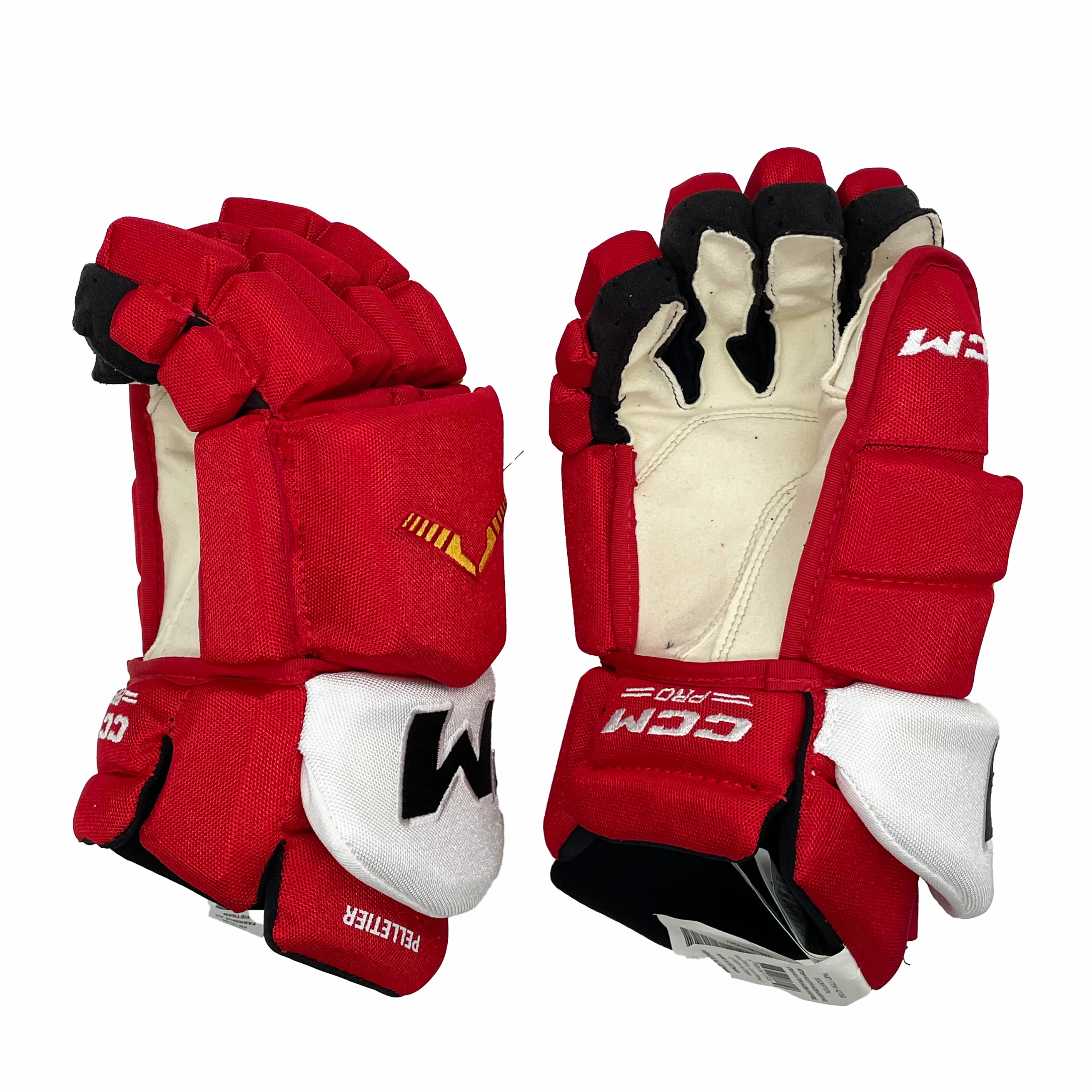 CCM HGTKSP - NHL Pro Stock Glove - Jakob Pelletier (Red/Yellow/White) - Image 2