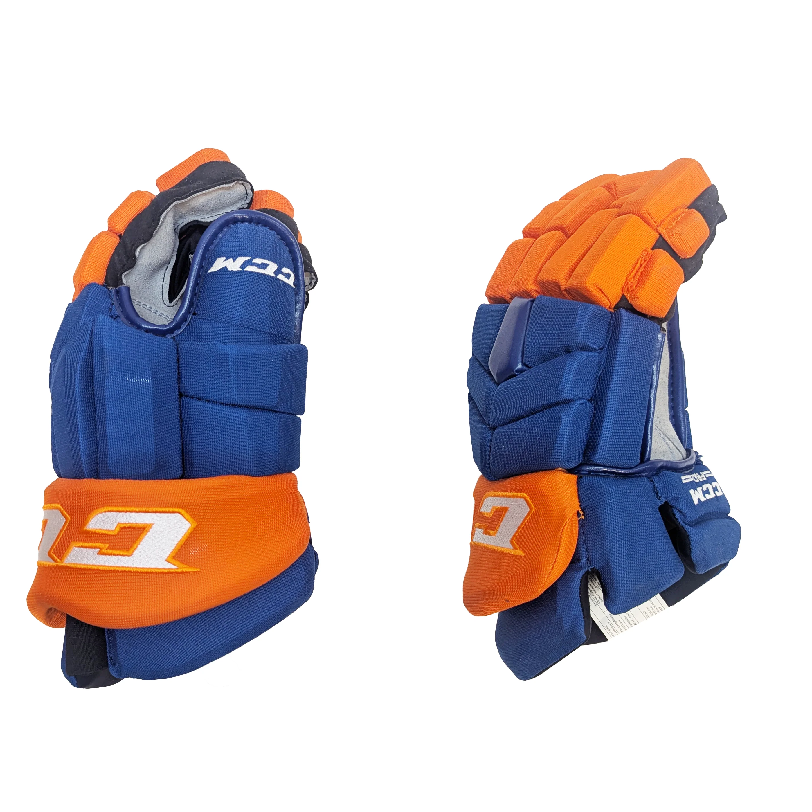 CCM HGTKXP - NHL Pro Stock Glove - New York Islanders (Blue/Orange) - Image 2