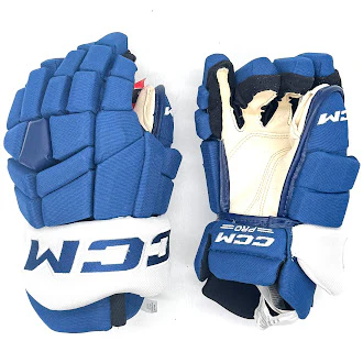 CCM HGTKXP - NHL Pro Stock Hockey Glove - Toronto Maple Leafs (Blue/White)