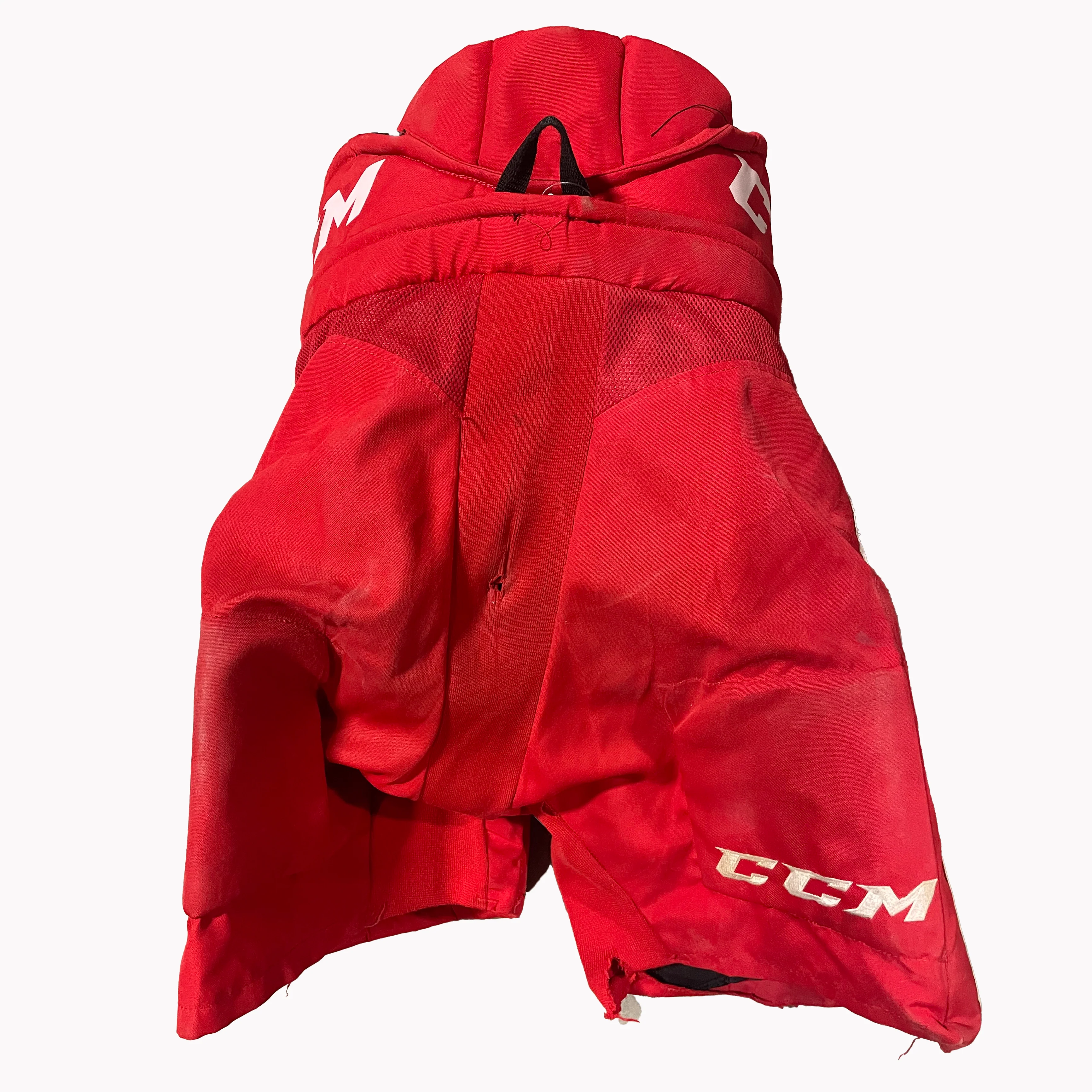 CCM HP30 - NCAA Used Pro Stock Hockey Pants (Red/White) - Image 2