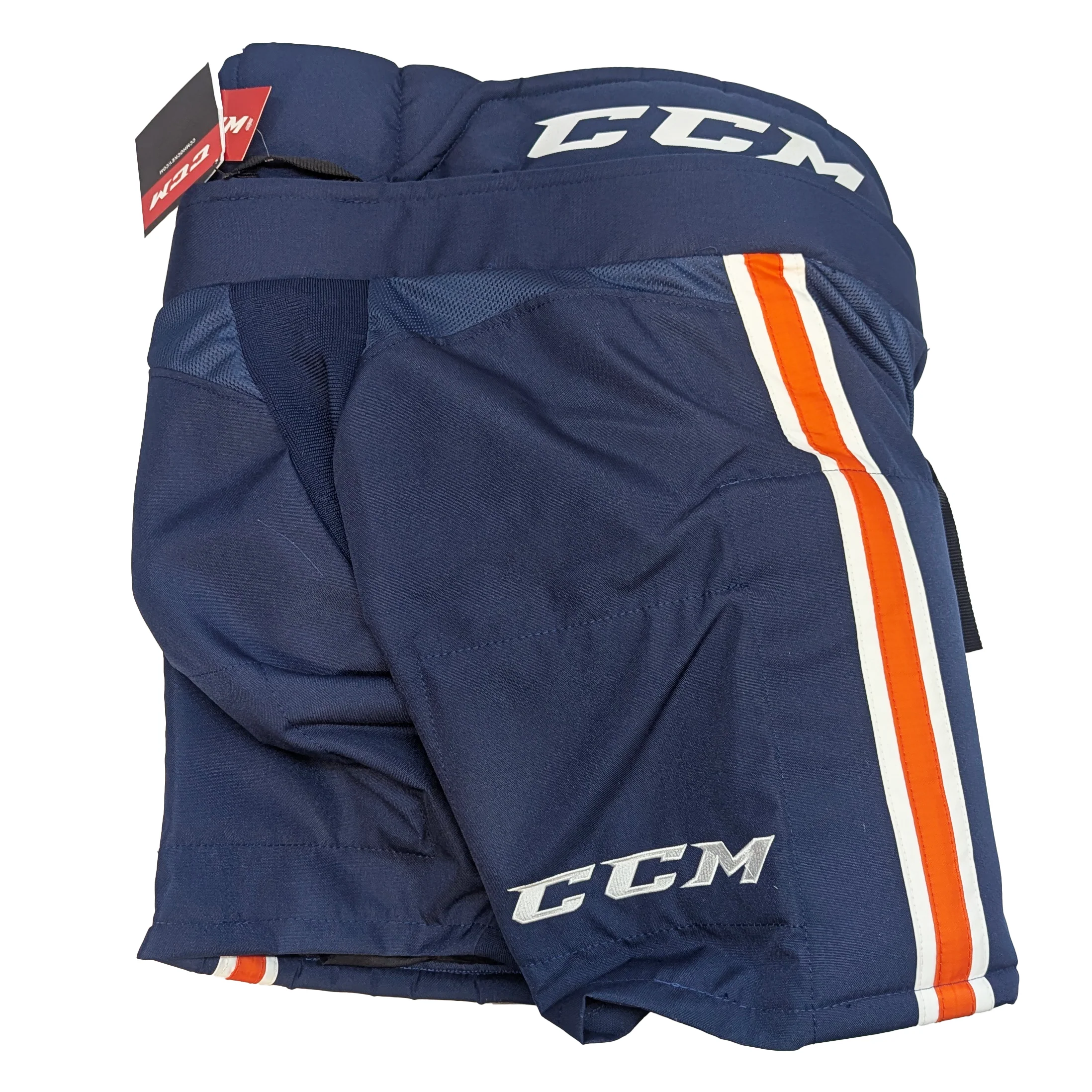 CCM HP31 - WHL Pro Stock Hockey Pants (Navy/Orange/White) - Image 2