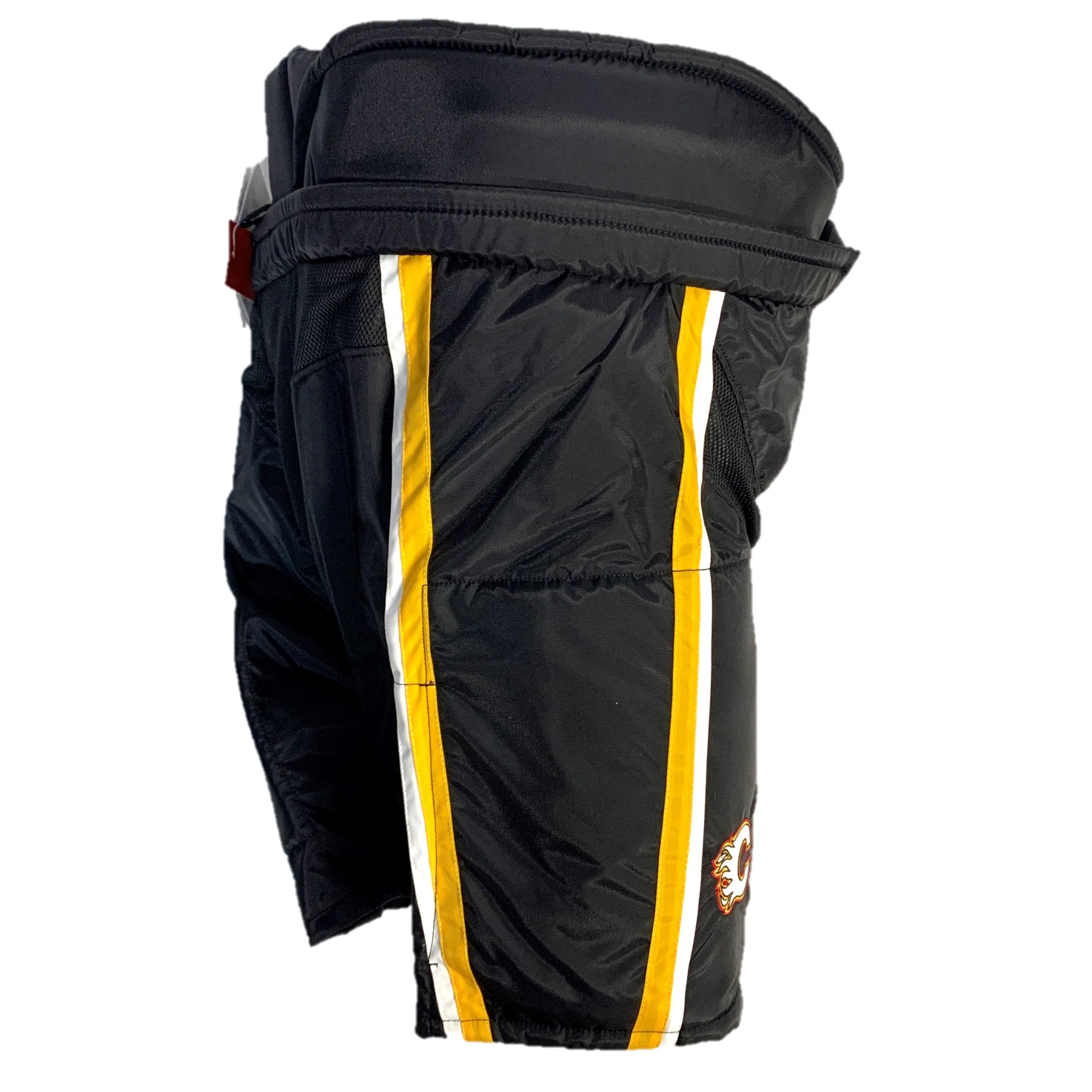 CCM HP35 - NHL Pro Stock Hockey Pants - Calgary Flames - (Black/White/Yellow) - Image 3