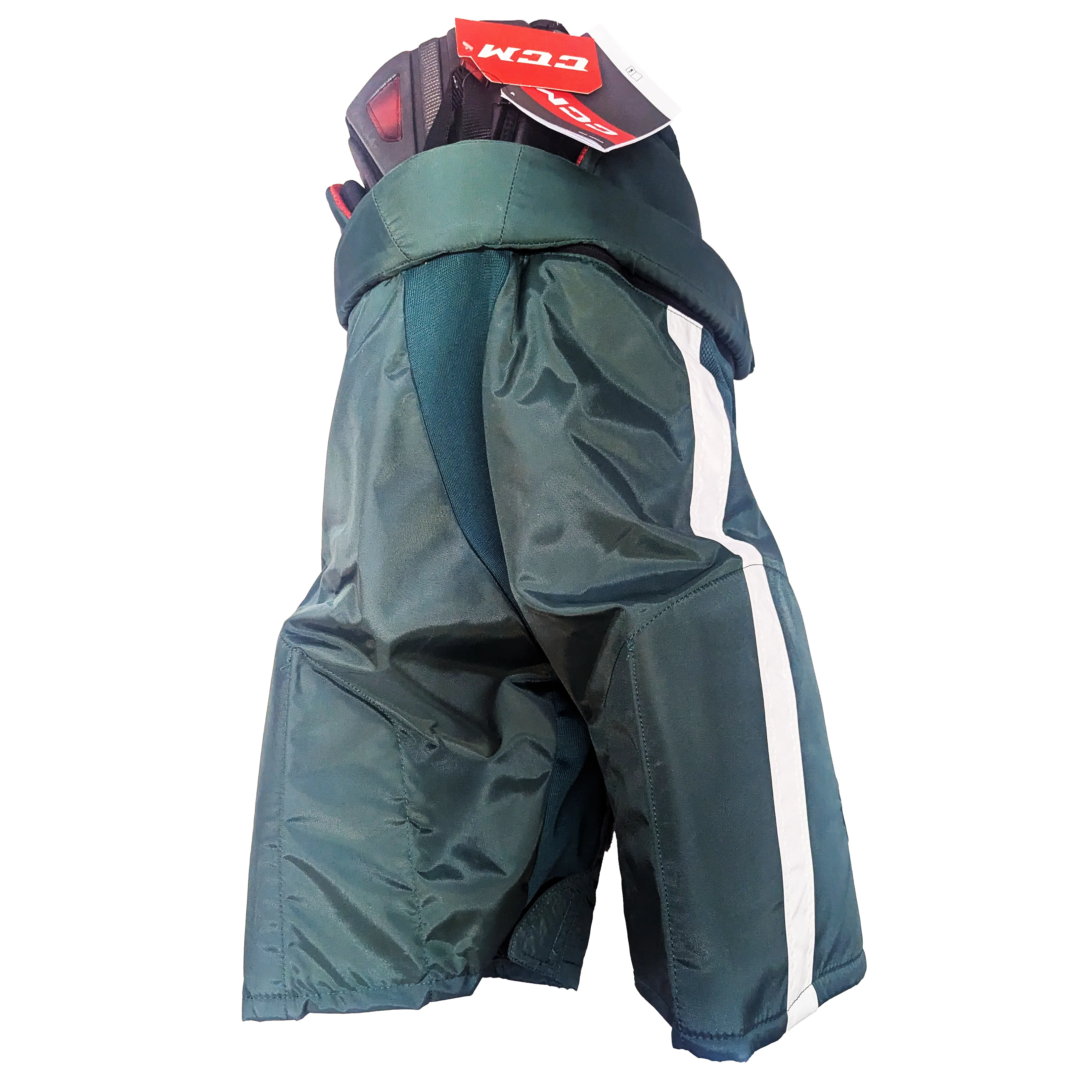 CCM HP45 - NCAA Pro Stock Hockey Pants (Green/White) - Image 2