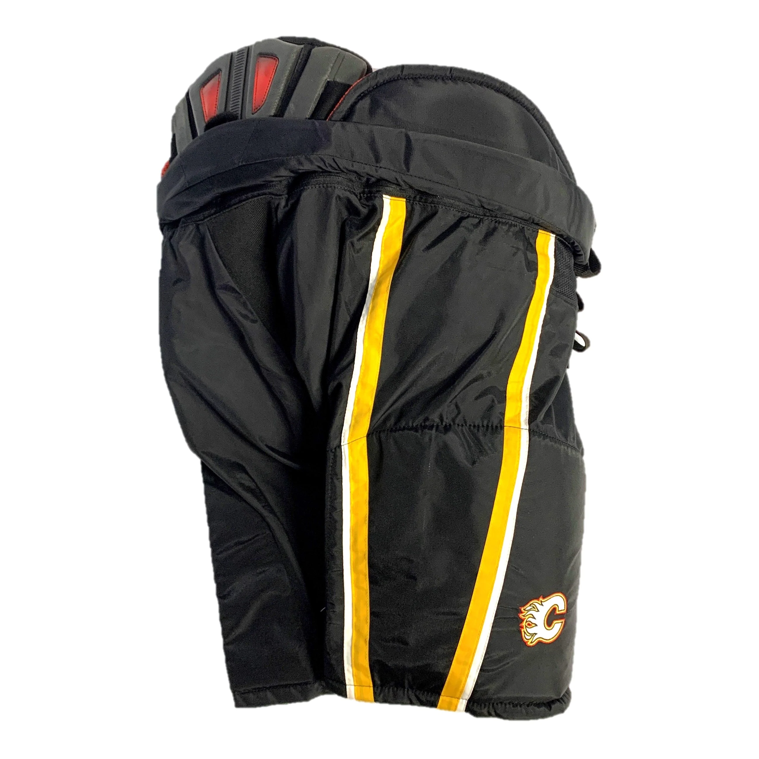 CCM HP45 - NHL Pro Stock Hockey Pants - Calgary Flames - (Black/White/Yellow) - Image 2