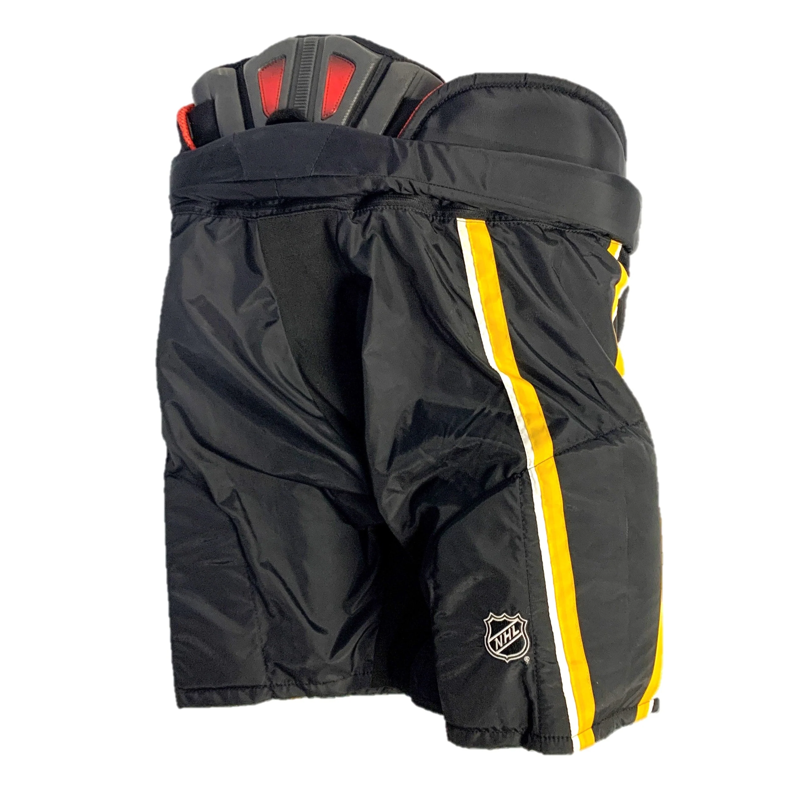CCM HP45 - NHL Pro Stock Hockey Pants - Calgary Flames - (Black/White/Yellow) - Image 3