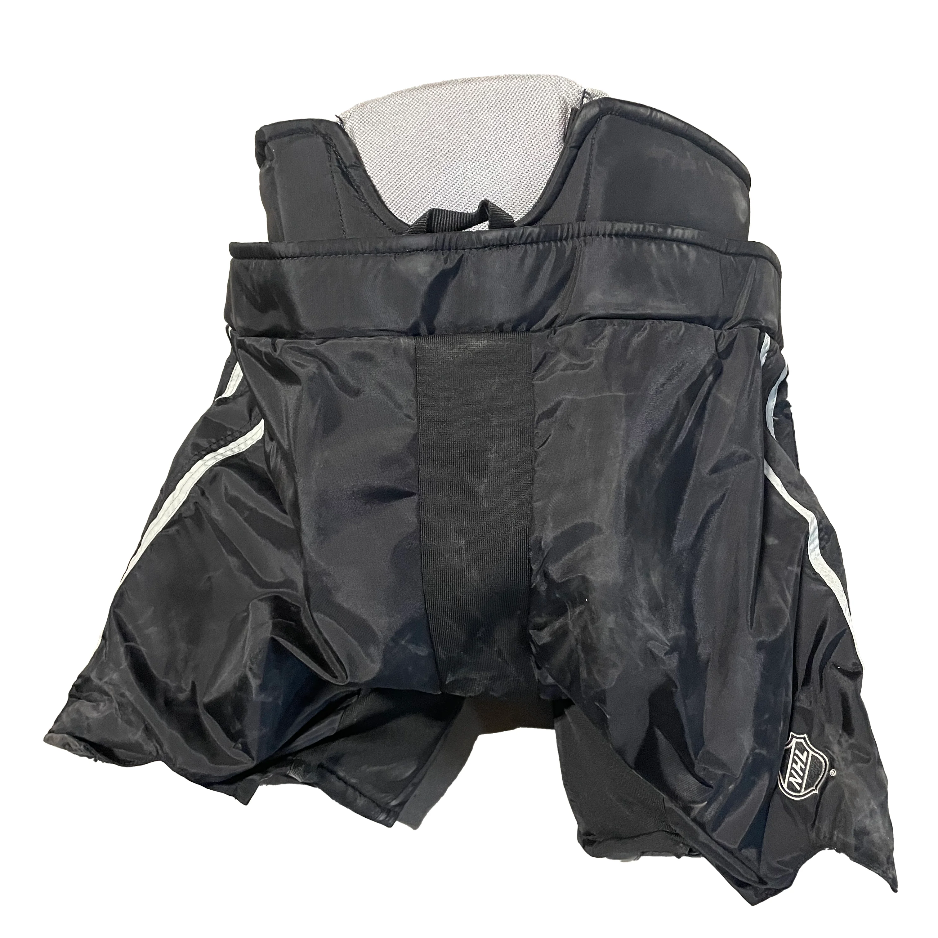 CCM HPG14A - Used NHL Pro Stock Goalie Pants - Los Angeles Kings (Black/Silver) - Image 2