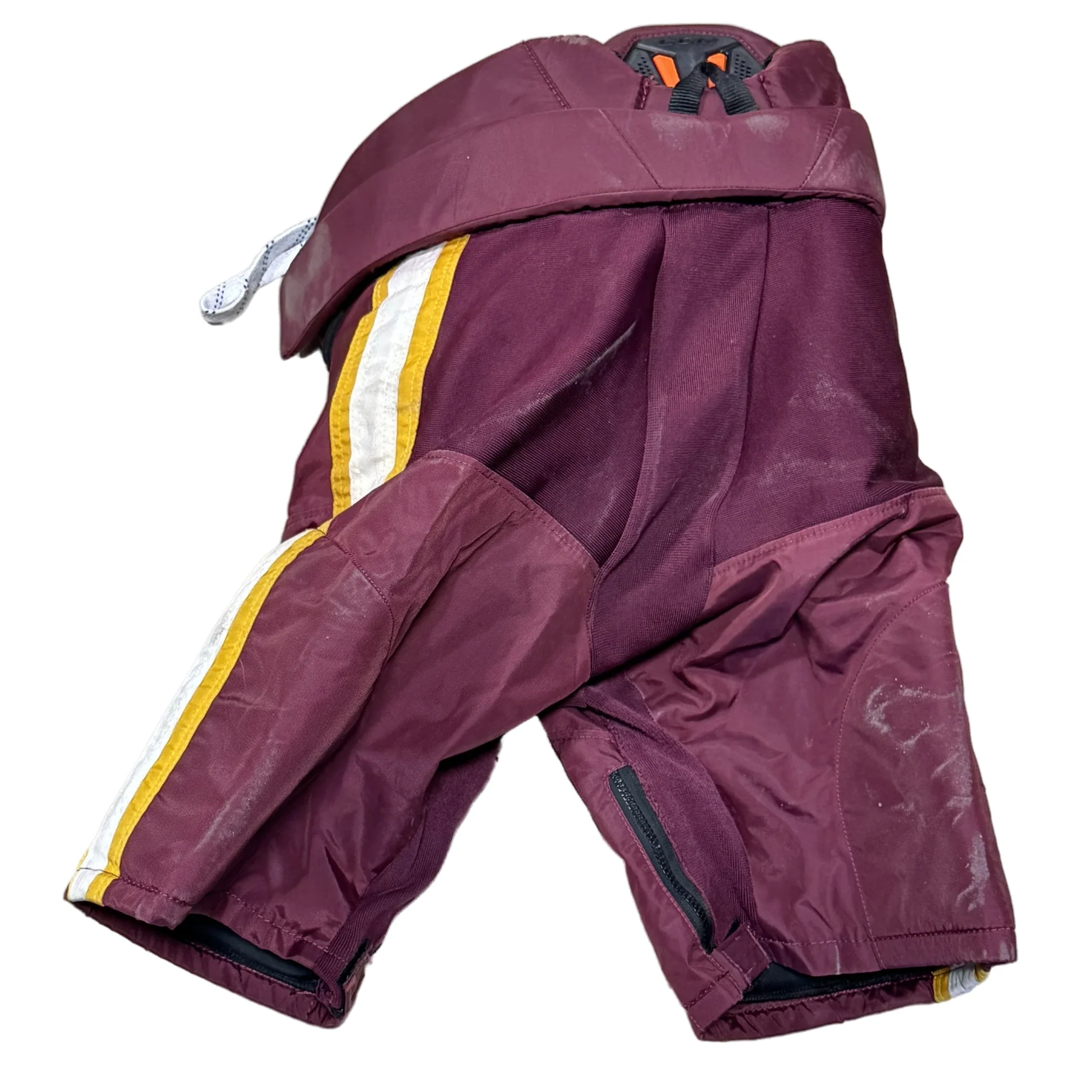CCM HPWMP - Used NCAA Women's Pro Stock Pants (Maroon/Yellow/White) - Image 2