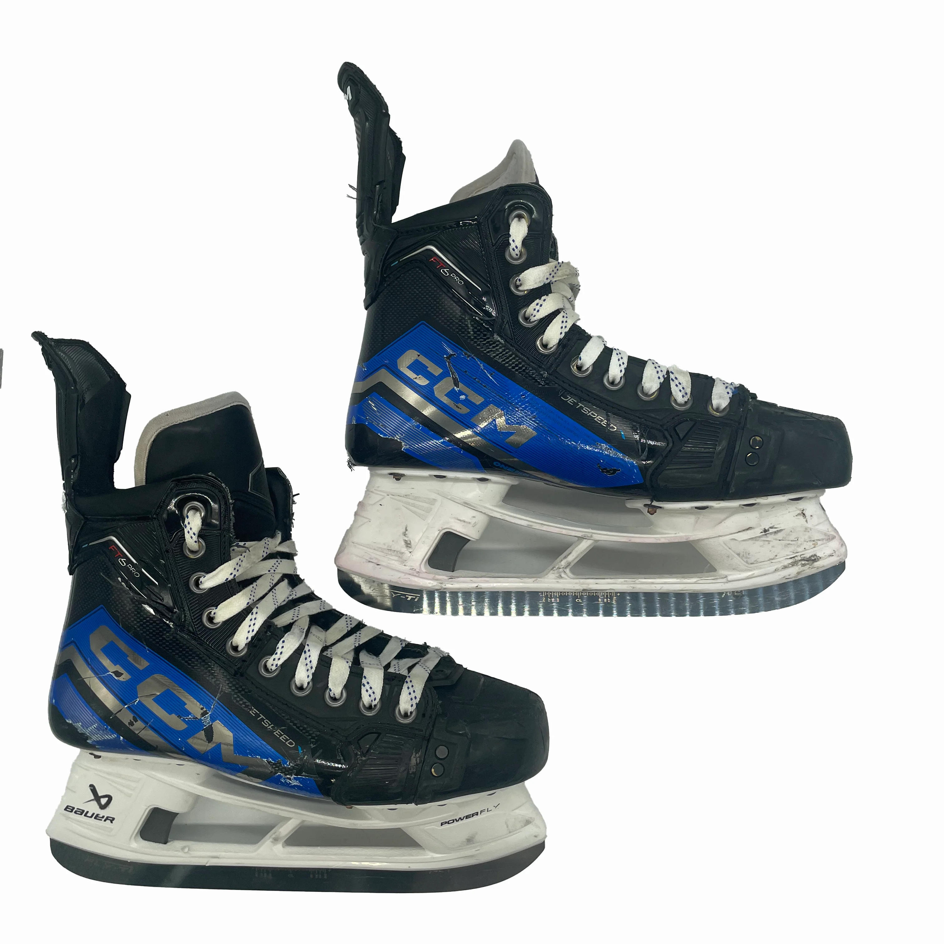 CCM Jetspeed FT6 Pro - Used Pro Stock Hockey Skates - Size 7R (Blue) - Image 4