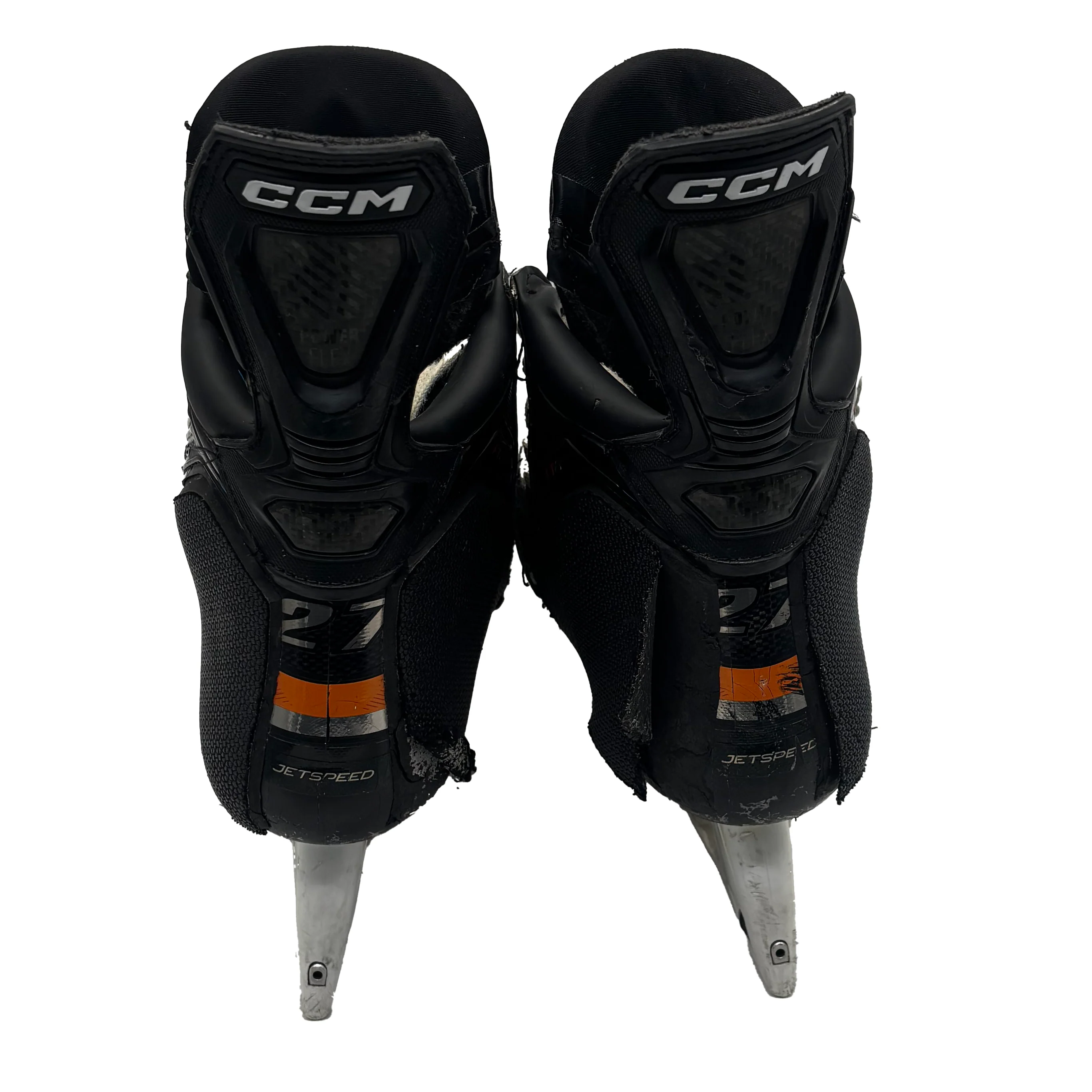 CCM Jetspeed FT6 Pro - Used Pro Stock Skates with Shot Blockers - Size 7.5E - Image 2