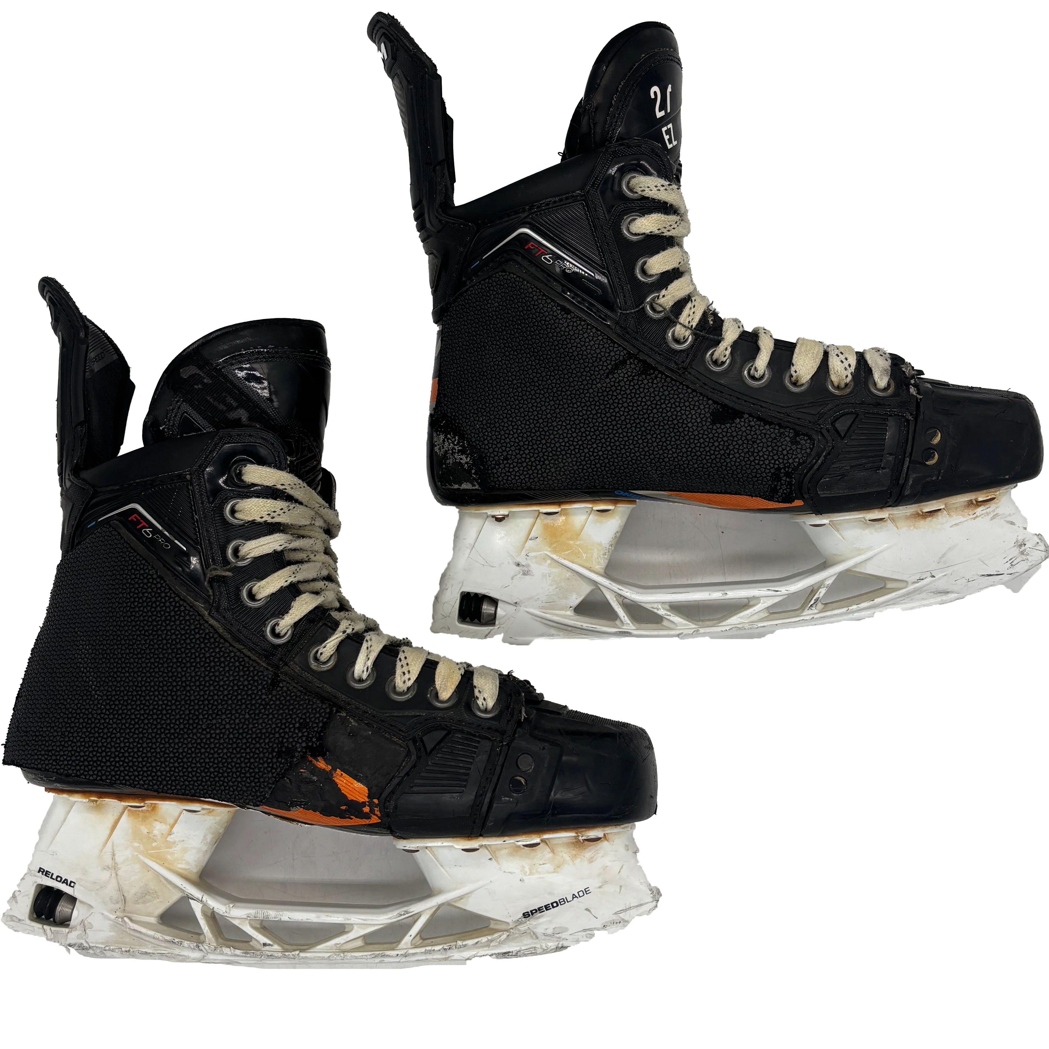 CCM Jetspeed FT6 Pro - Used Pro Stock Skates with Shot Blockers - Size 7.5E - Image 3