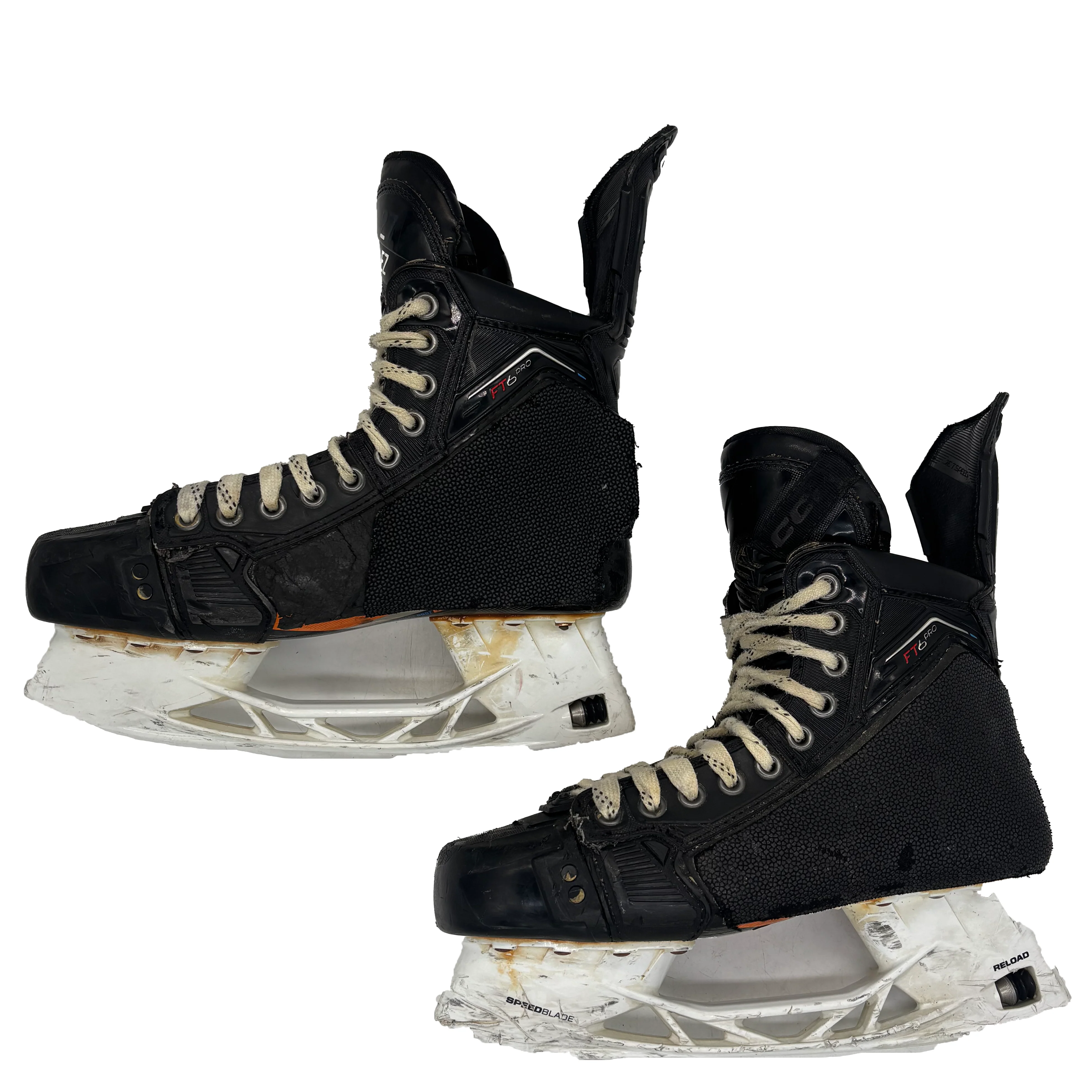 CCM Jetspeed FT6 Pro - Used Pro Stock Skates with Shot Blockers - Size 7.5E - Image 4