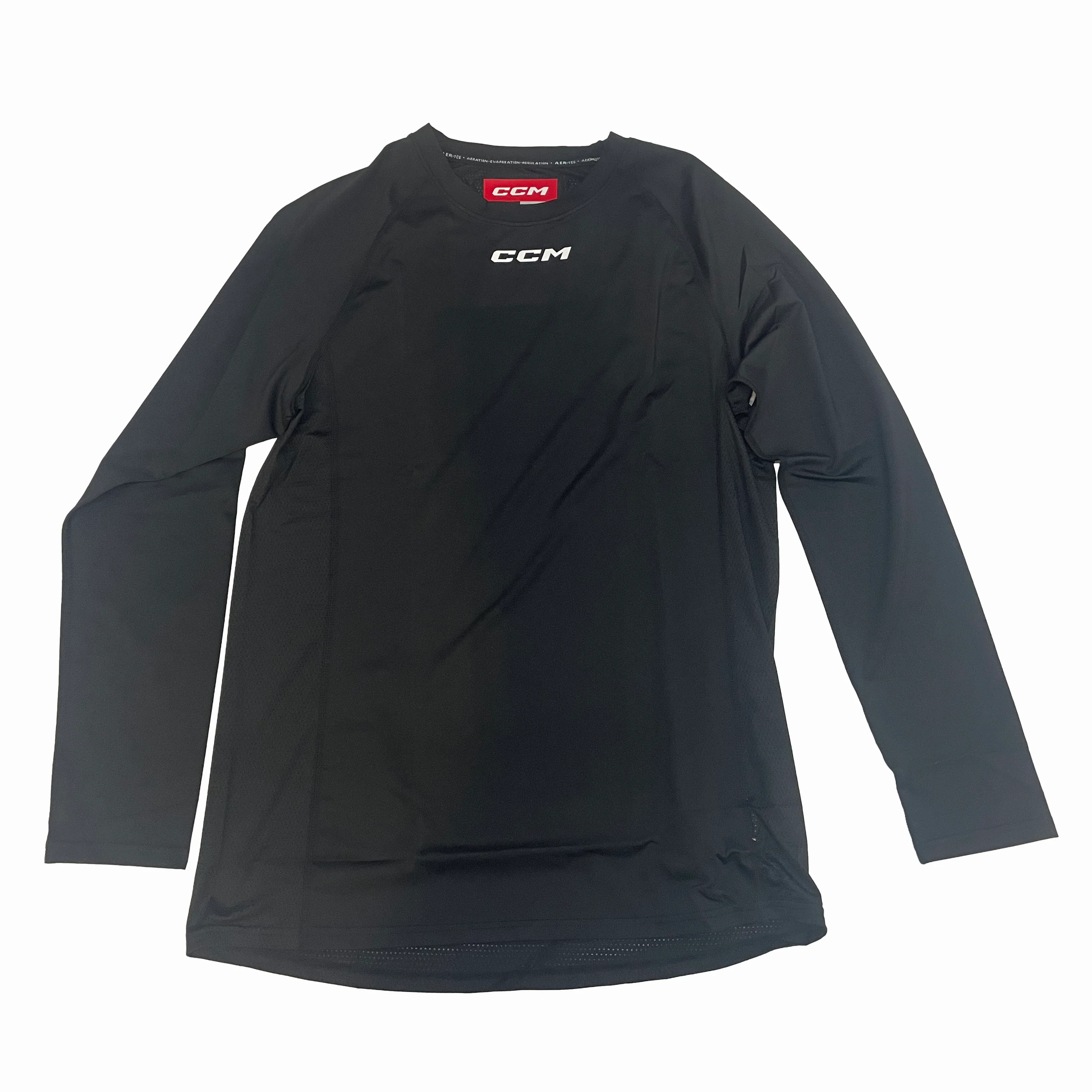 CCM Mens Long Sleeve Training Shirt (Black)