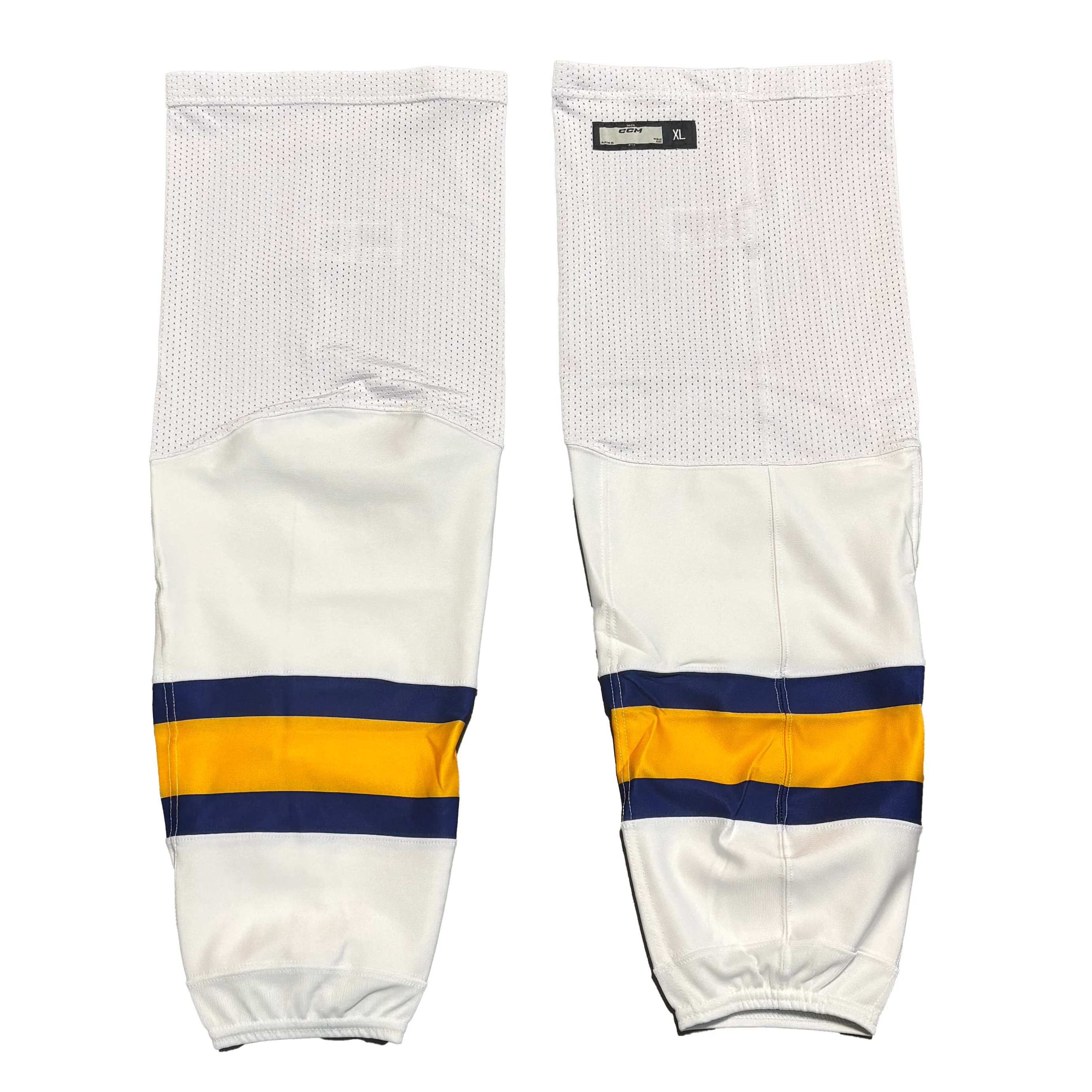 CCM - New WHL Game Socks (White/Blue/Yellow)