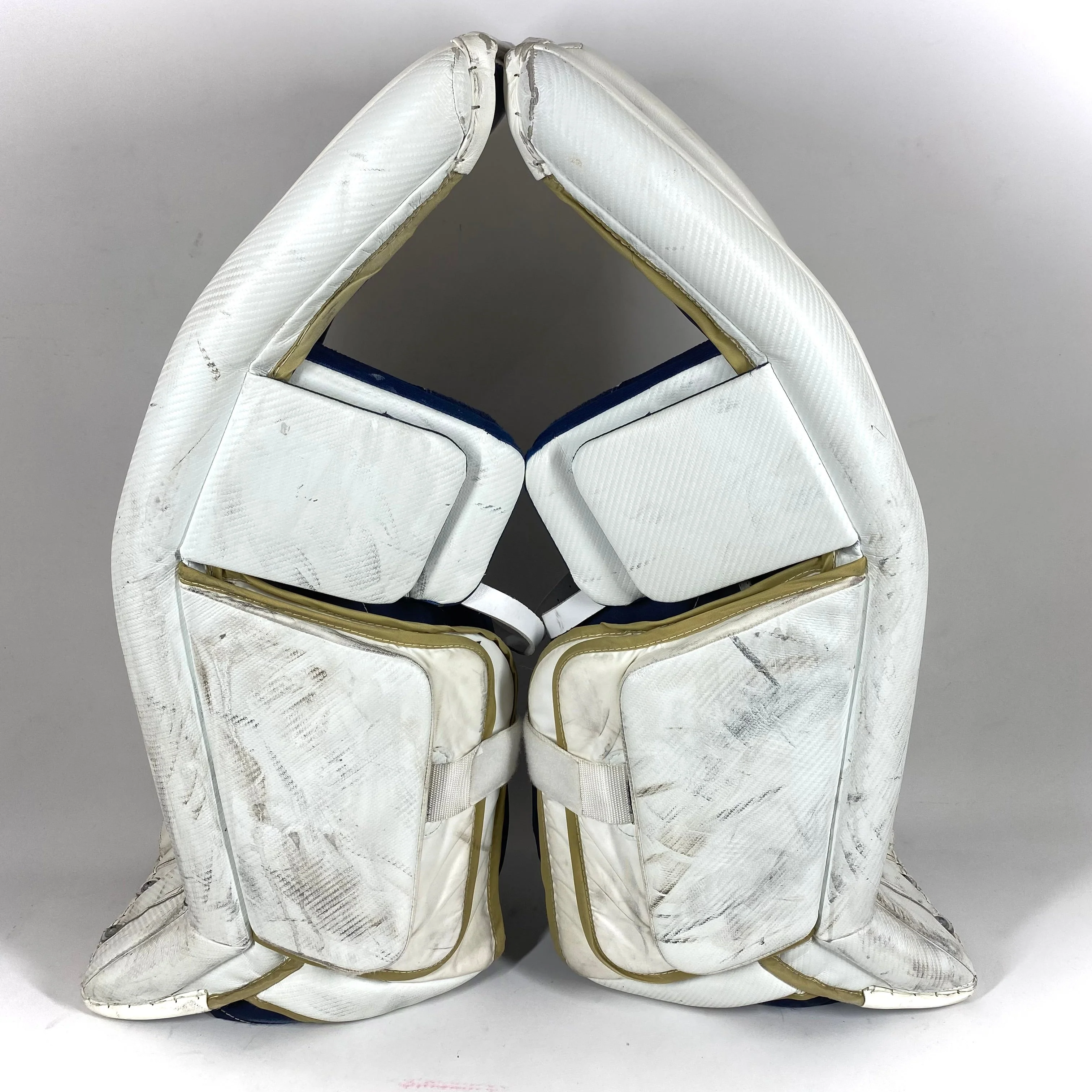 CCM Premier II - Used NCAA Pro Stock Full Goalie Set (White/Gold/Blue) - Image 5