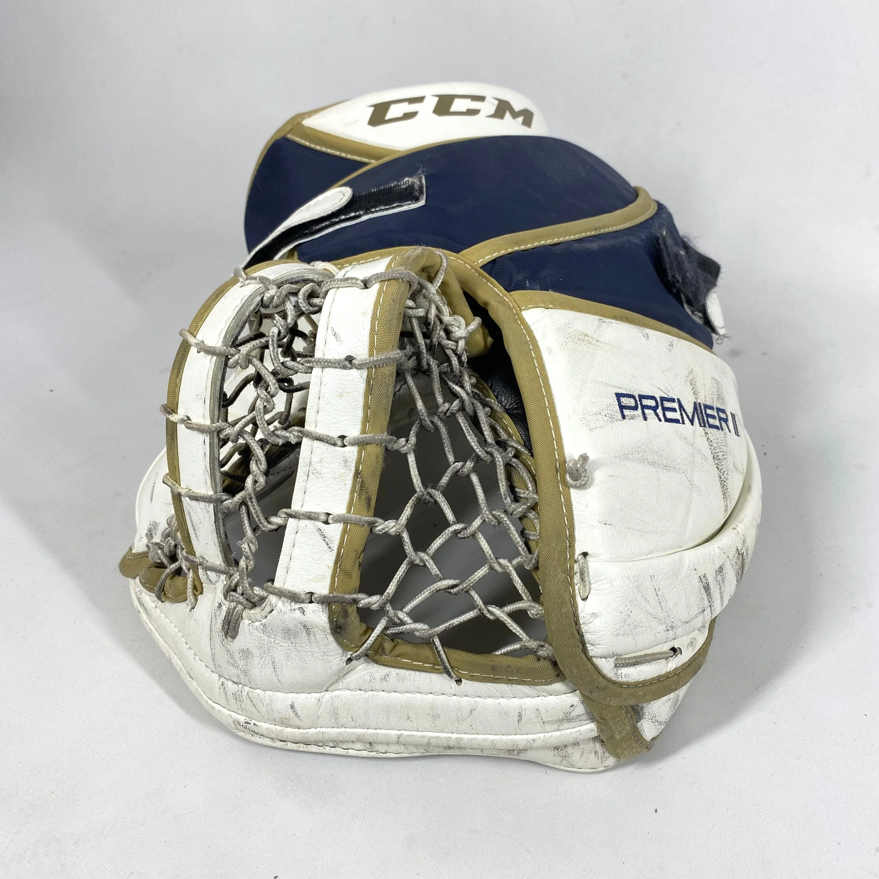 CCM Premier II - Used NCAA Pro Stock Full Goalie Set (White/Gold/Blue) - Image 8