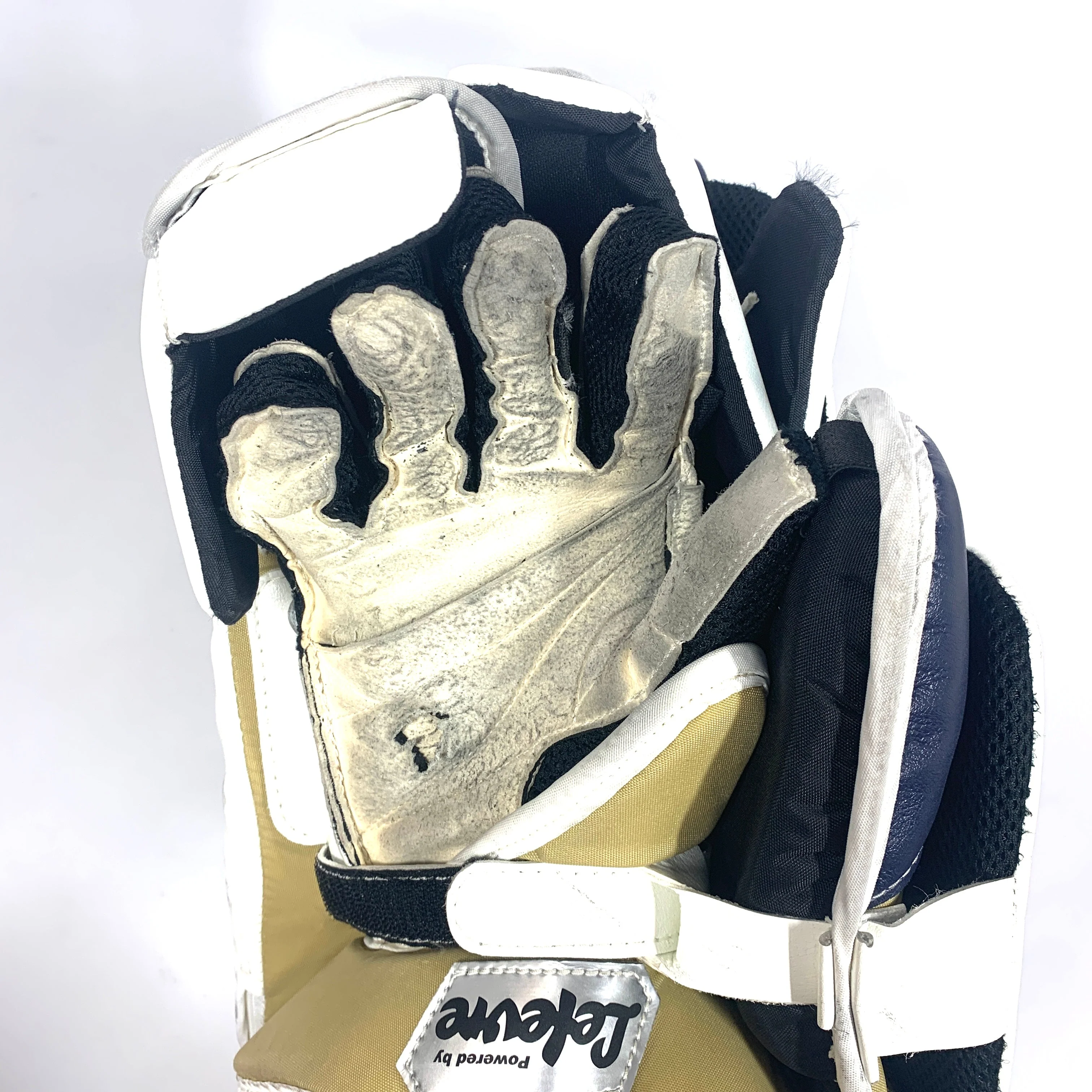 Used CCM Premier II - Pro Stock Goalie Blocker (White/Gold/Navy) - Image 3