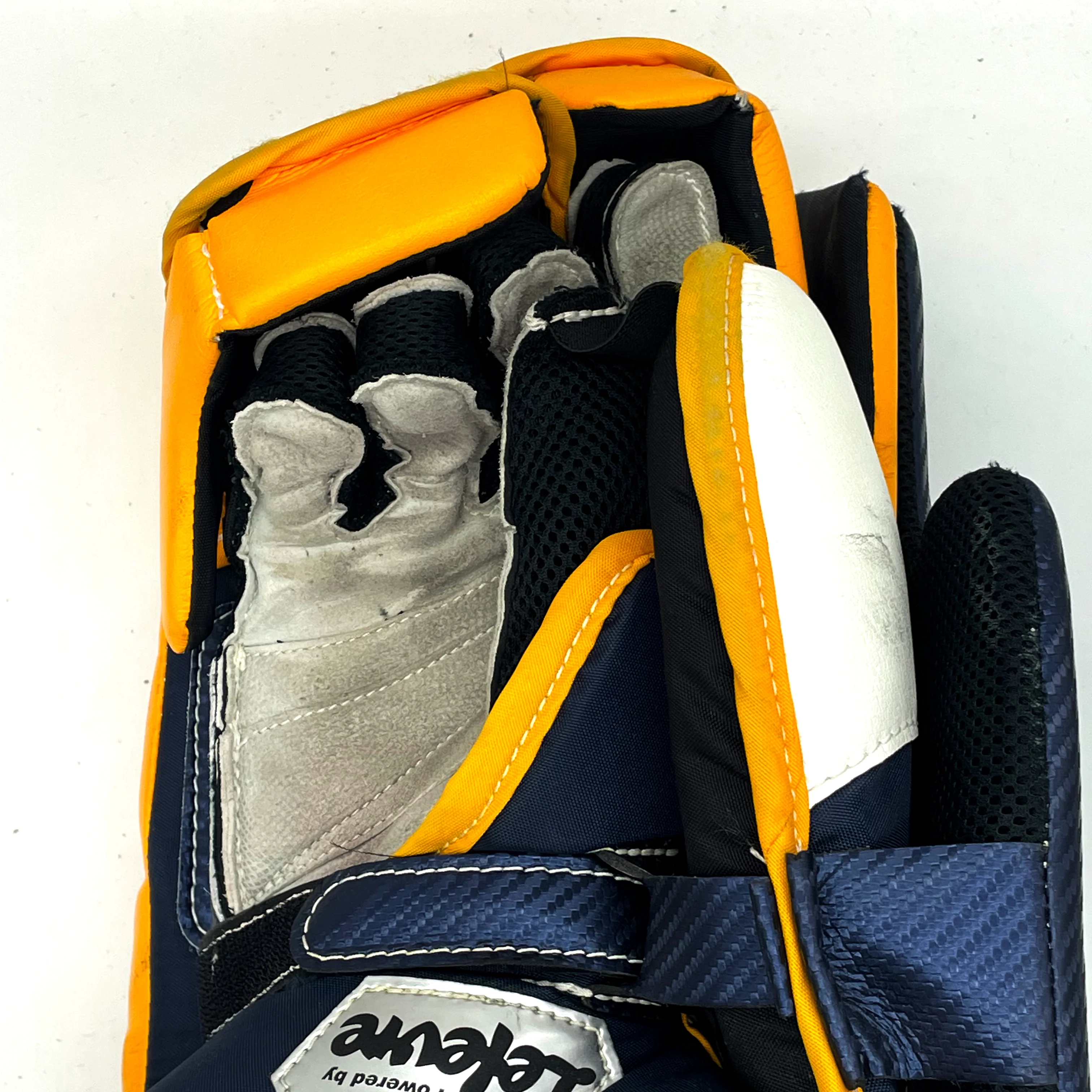 CCM Premier II - Used Goalie Blocker (Navy/Yellow/White) - Image 4