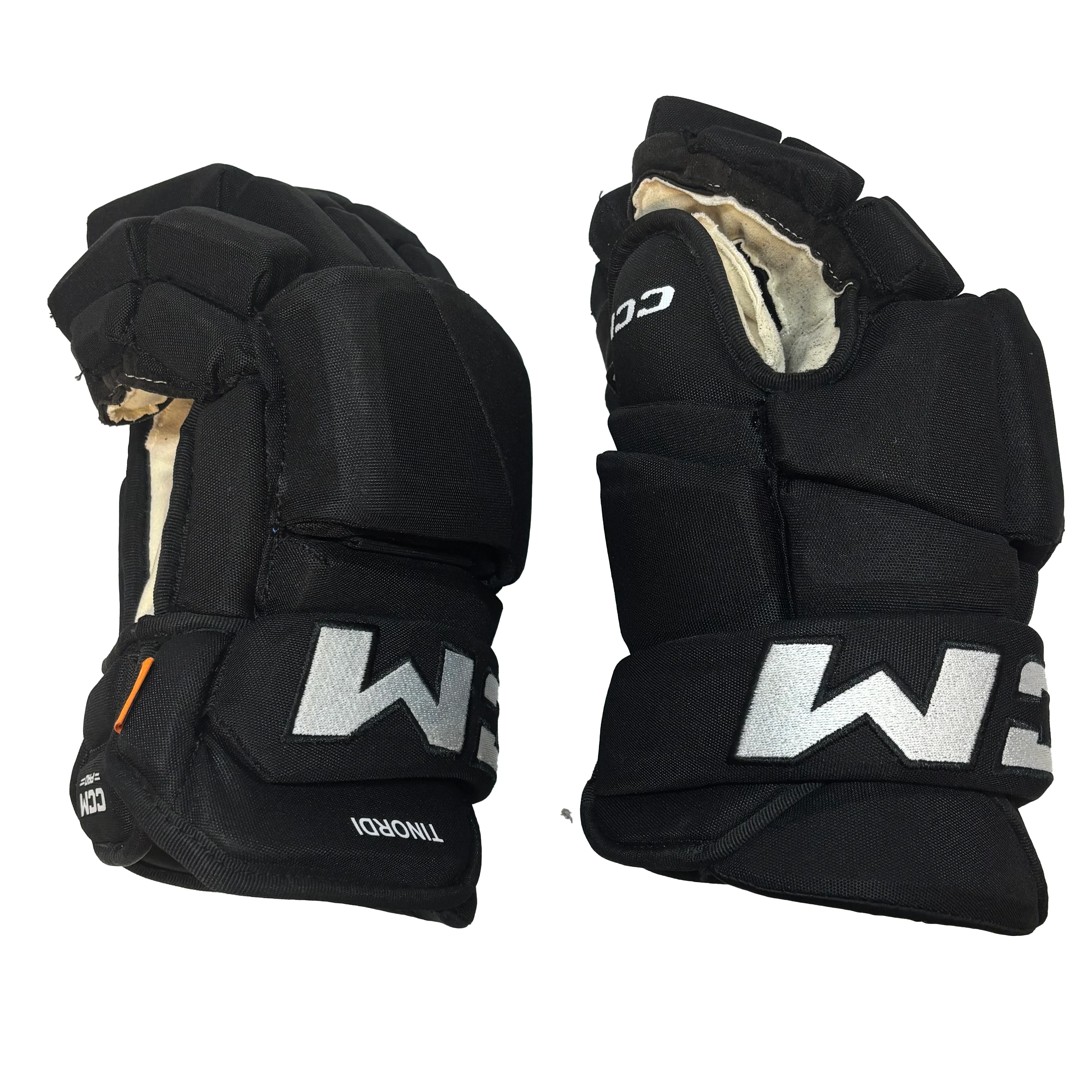 CCM Tacks 4 Roll Pro - Used NHL Pro Stock Hockey Glove - Jarred Tinordi (Black) - Image 2