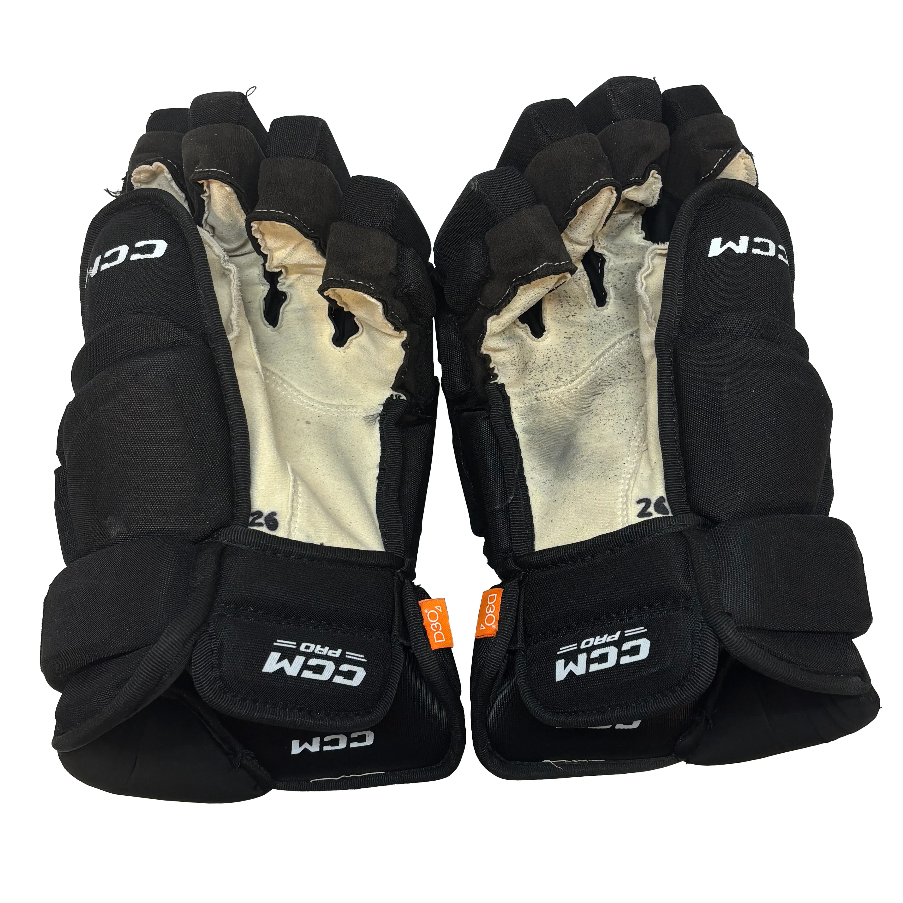 CCM Tacks 4 Roll Pro - Used NHL Pro Stock Hockey Glove - Jarred Tinordi (Black) - Image 3