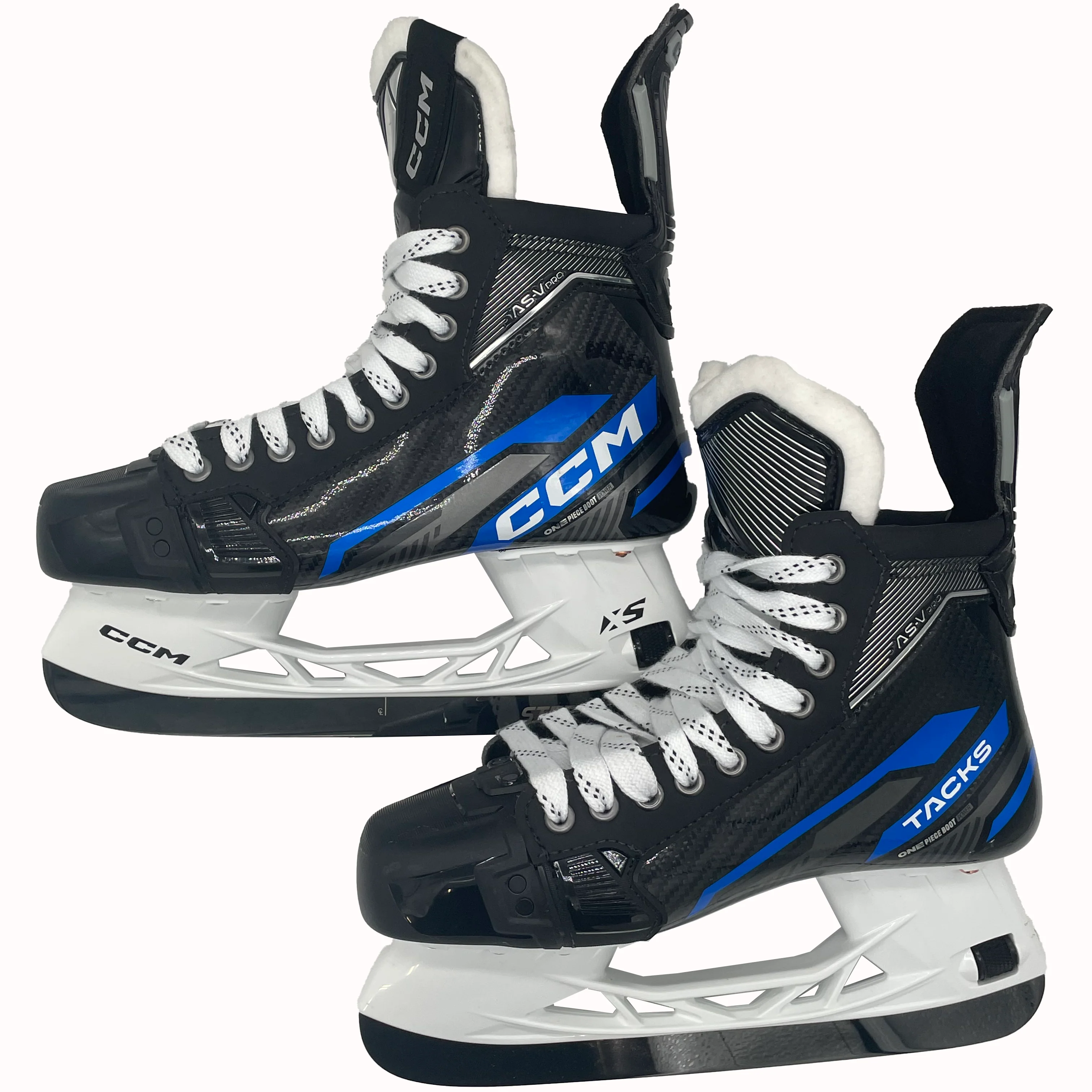 CCM Tacks AS-V Pro - NCAA Pro Stock Hockey Skates - Size 7.5 (Black/Blue) - Image 5