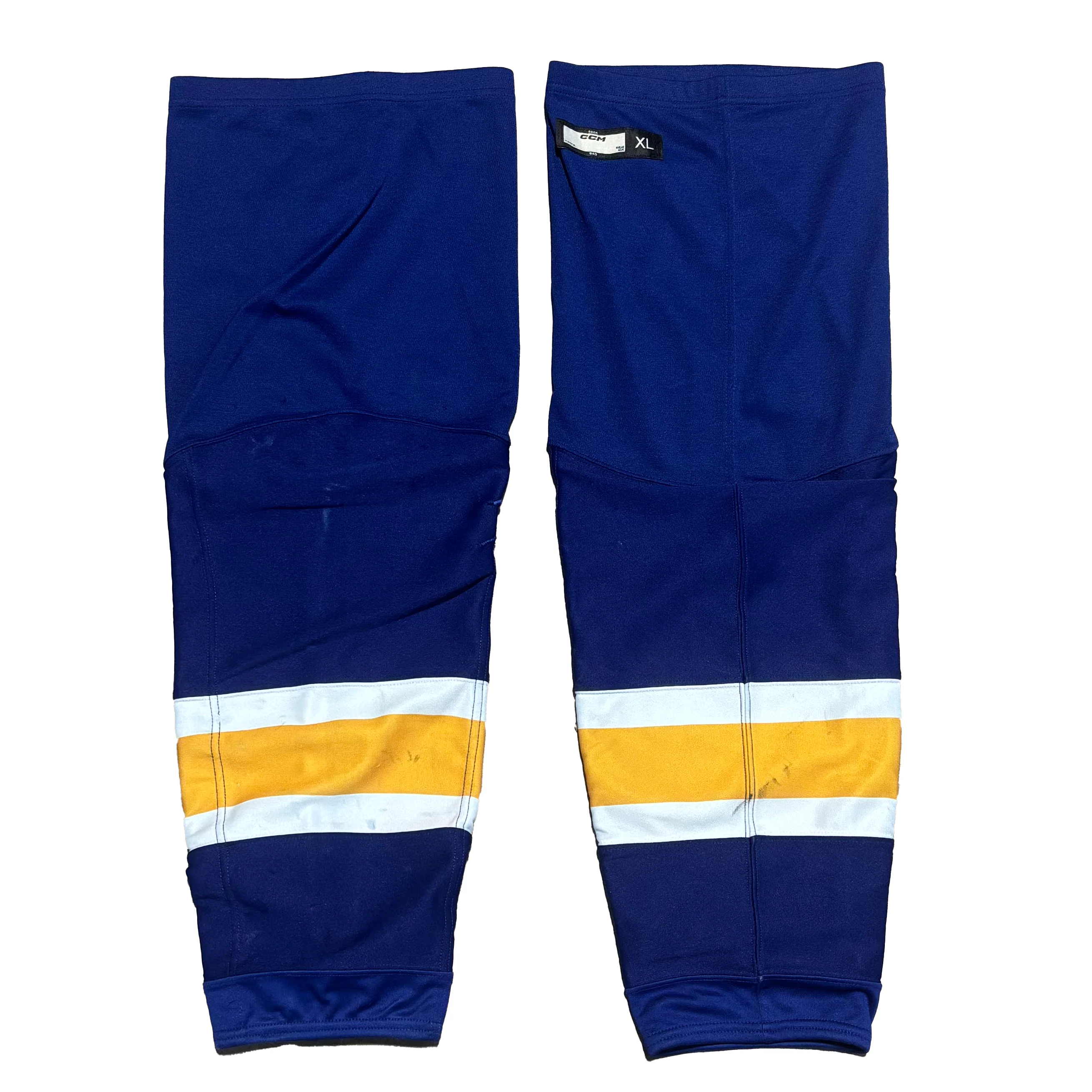 CCM - WHL Used Hockey Socks (Blue/Yellow/White)