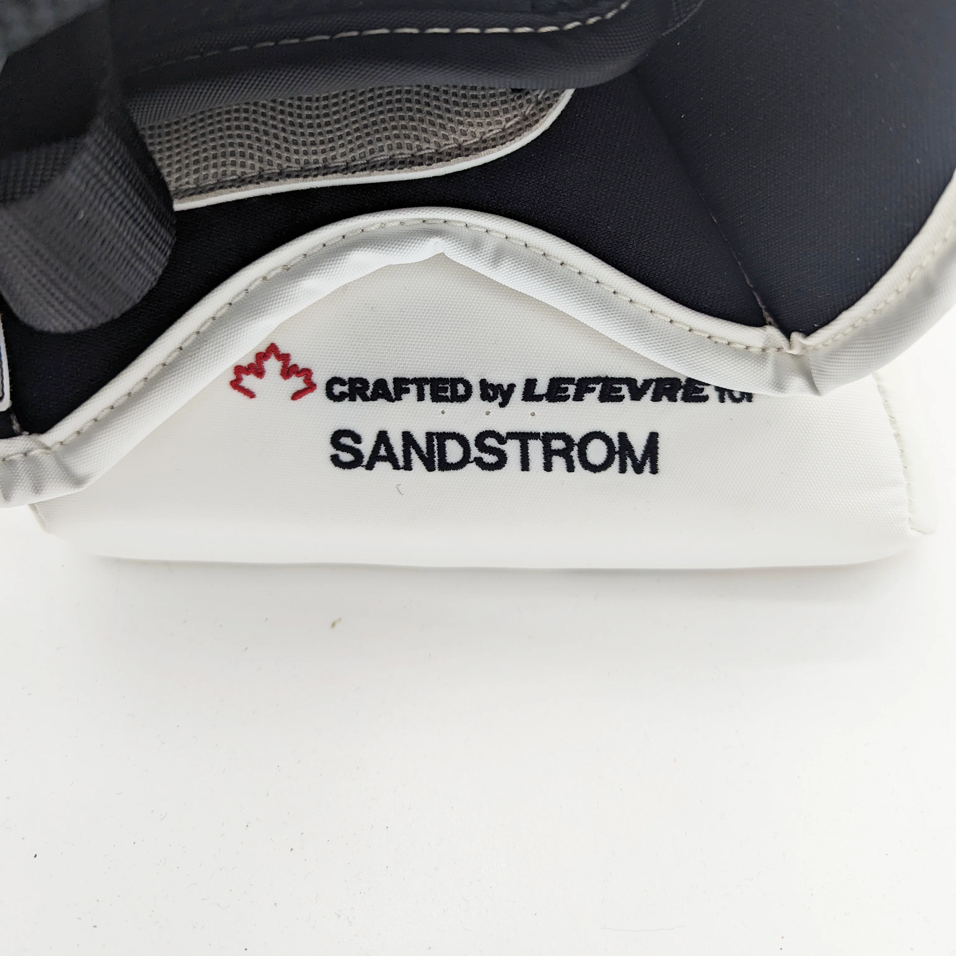 Felix Sandstrom - True L20.2 - NHL Pro Stock Goalie Glove (White/Orange) - Image 4