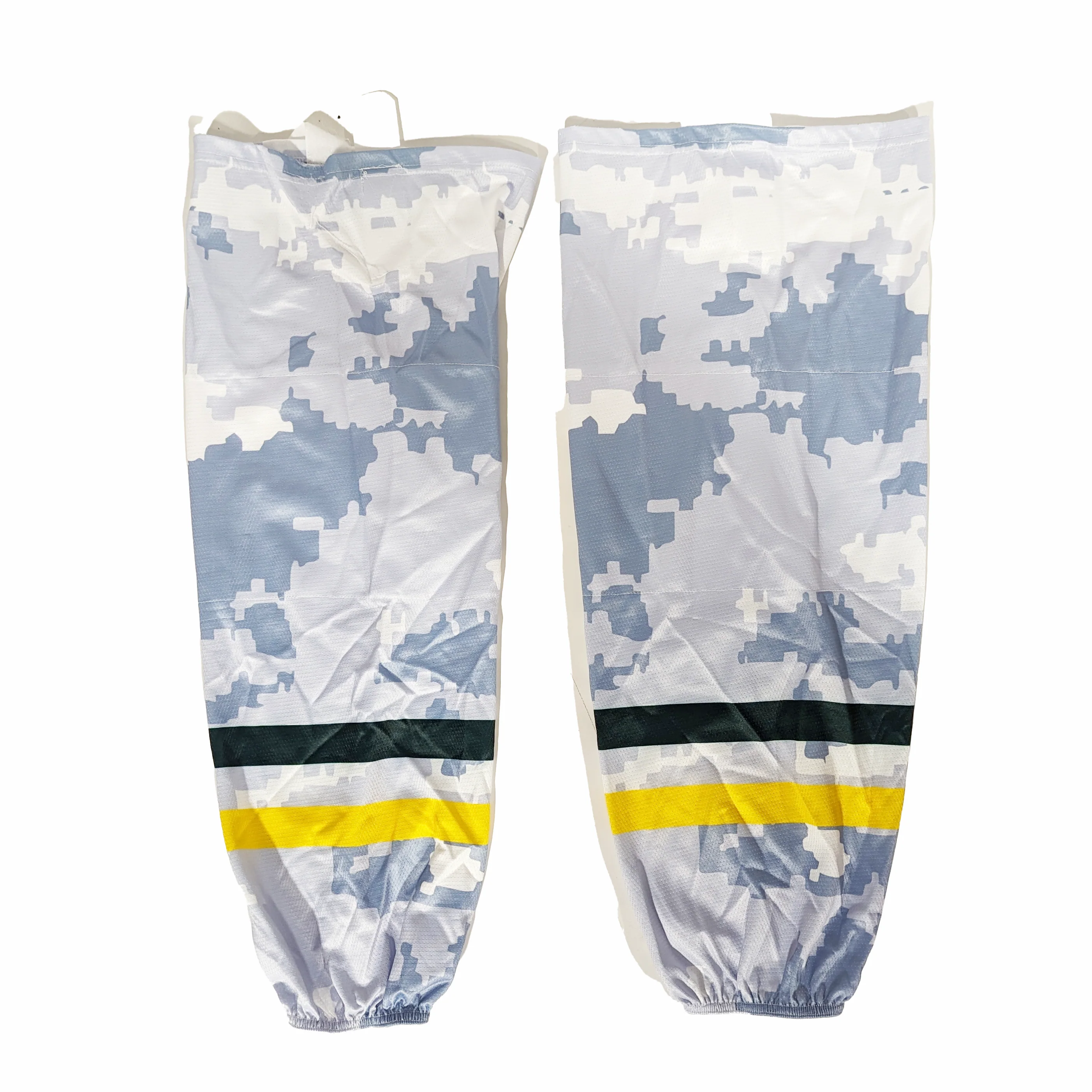 NCAA - Used Hockey Socks (Camo/Yellow/Green)