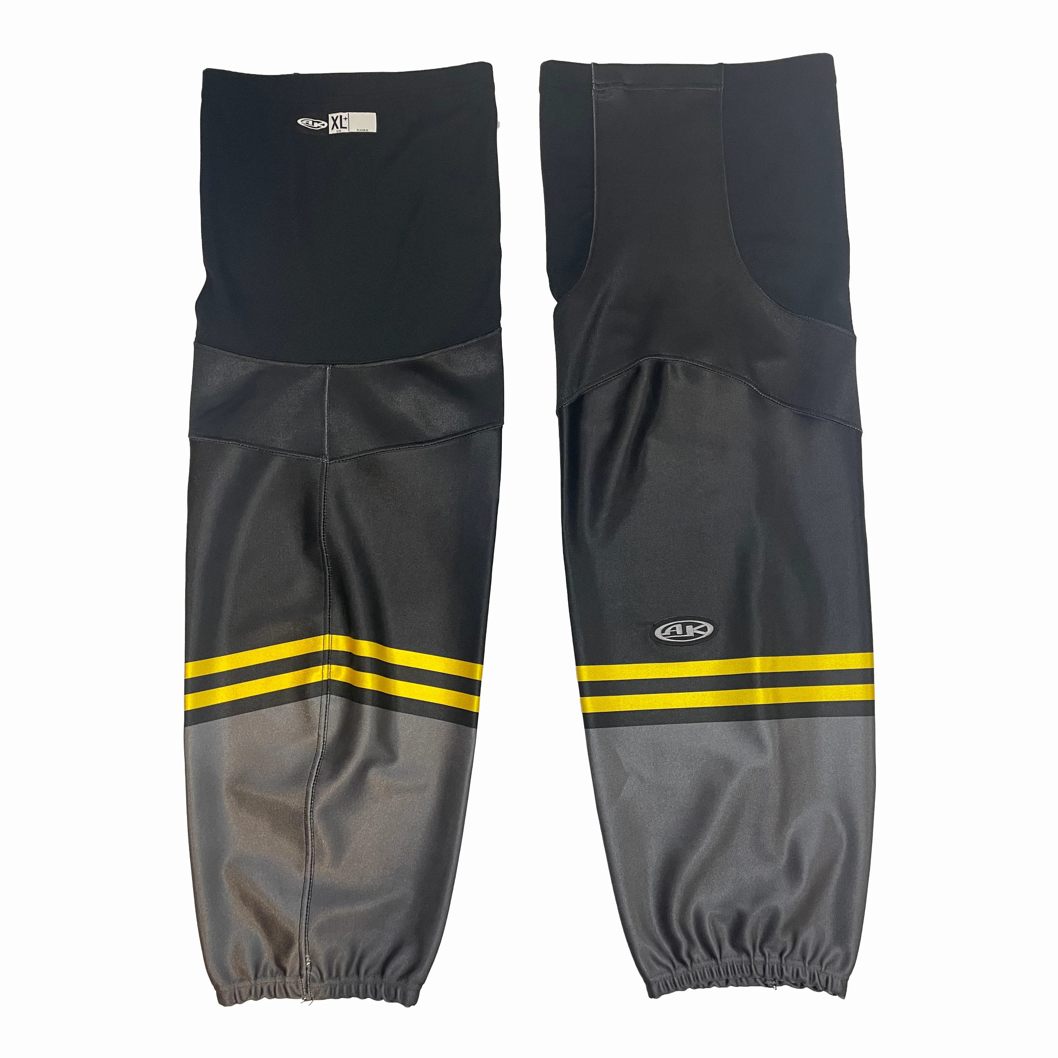 NEW - Athletic Knit Socks - Black/Yellow/Grey