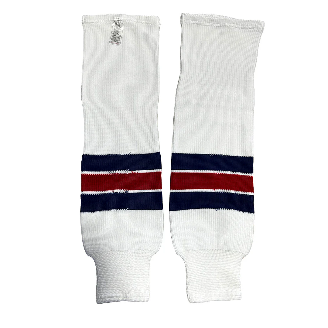 Nike - Team USA Used Knit Hockey Socks (White/Red/Blue)
