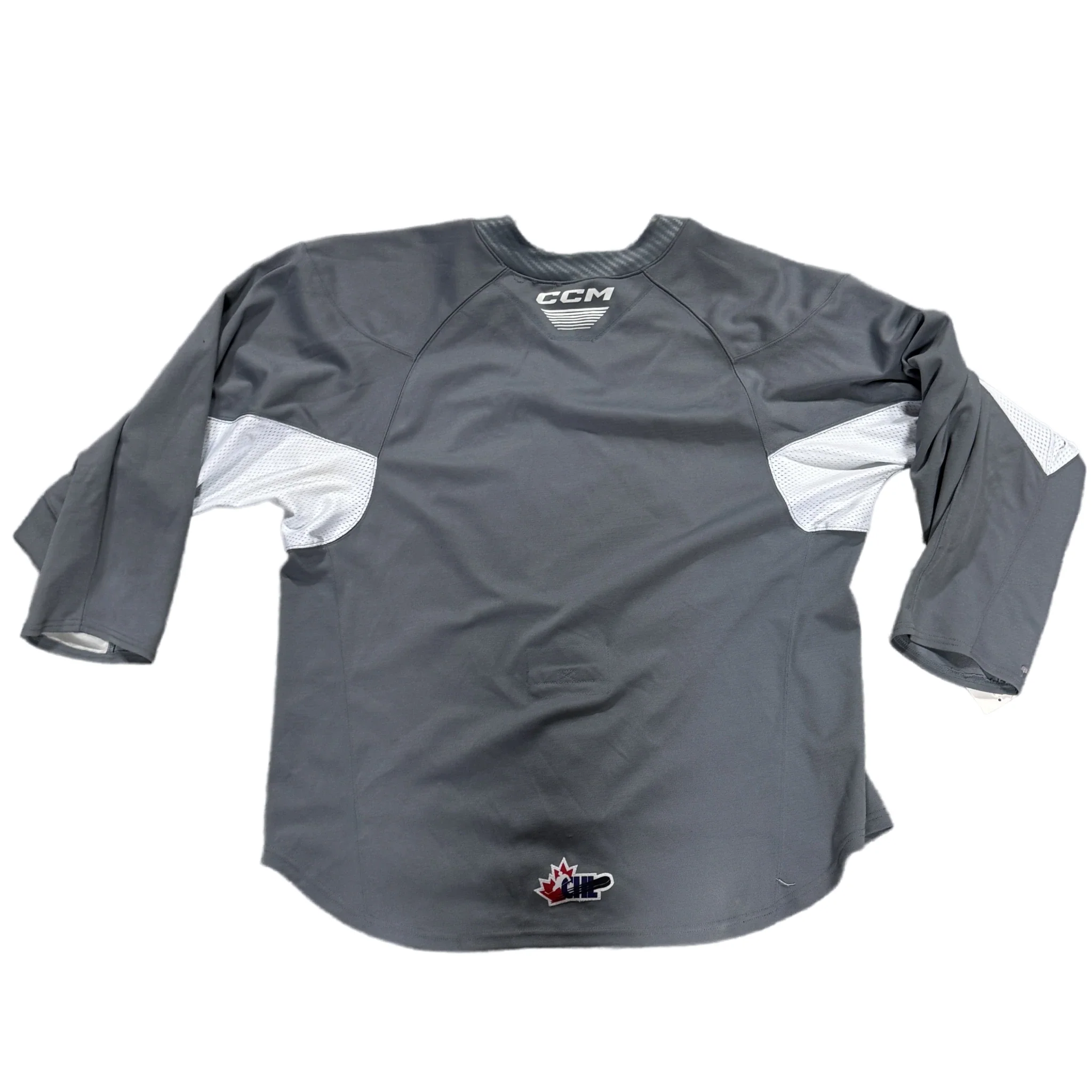 OHL - Used CCM Sudbury Wolves Practice Jersey (Grey) - Image 2