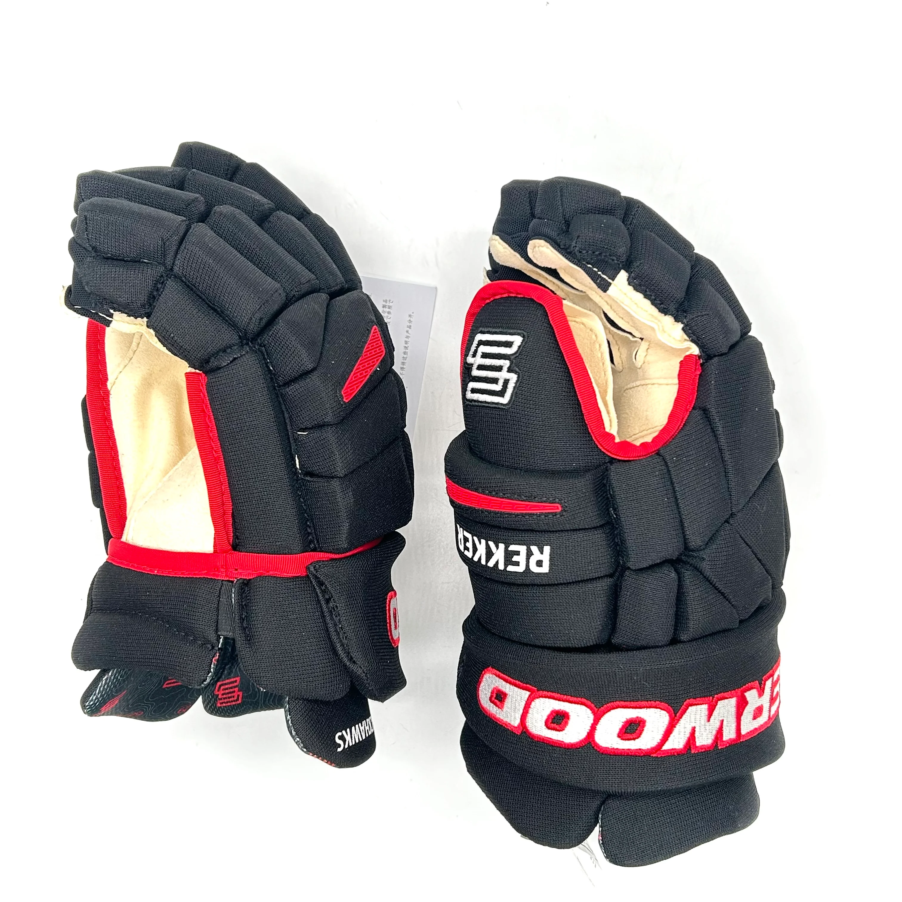 Sherwood Rekker Legend Pro - NHL Pro Stock Glove - Pro Palm - Chicago Blackhawks (Black/Red) - Image 2