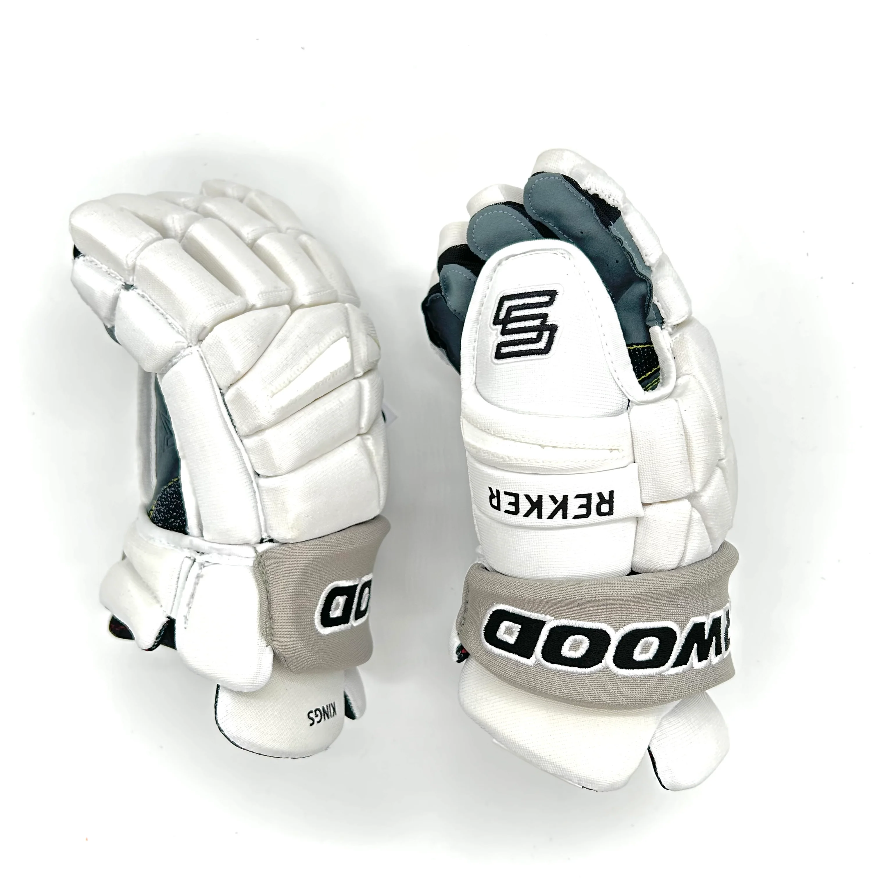 Sherwood Rekker Legend Pro - NHL Pro Stock Glove - Los Angeles Kings (White/Grey/Black) - Image 2
