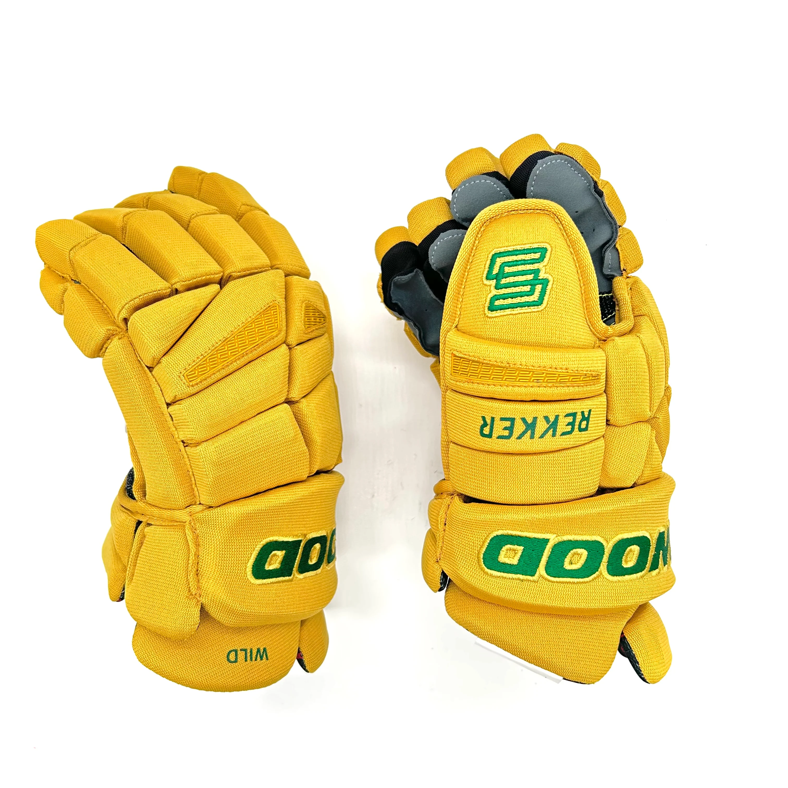 Sherwood Rekker Legend Pro - NHL Pro Stock Glove - Minnesota Wild (Gold/Green) - Image 2